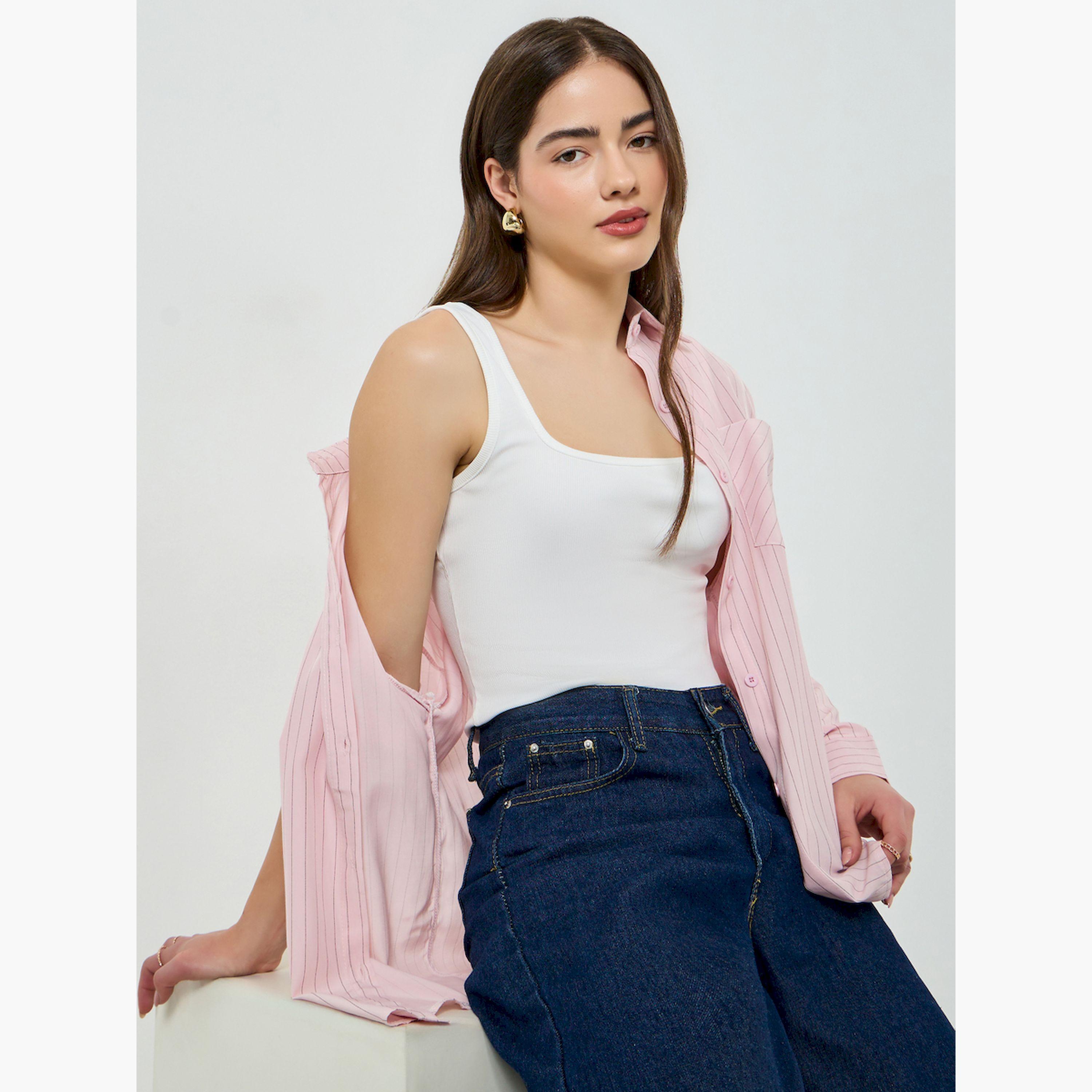 Styli Pack of 2 - Square Neck Knit Top-women-clothing-tshirts-image-4