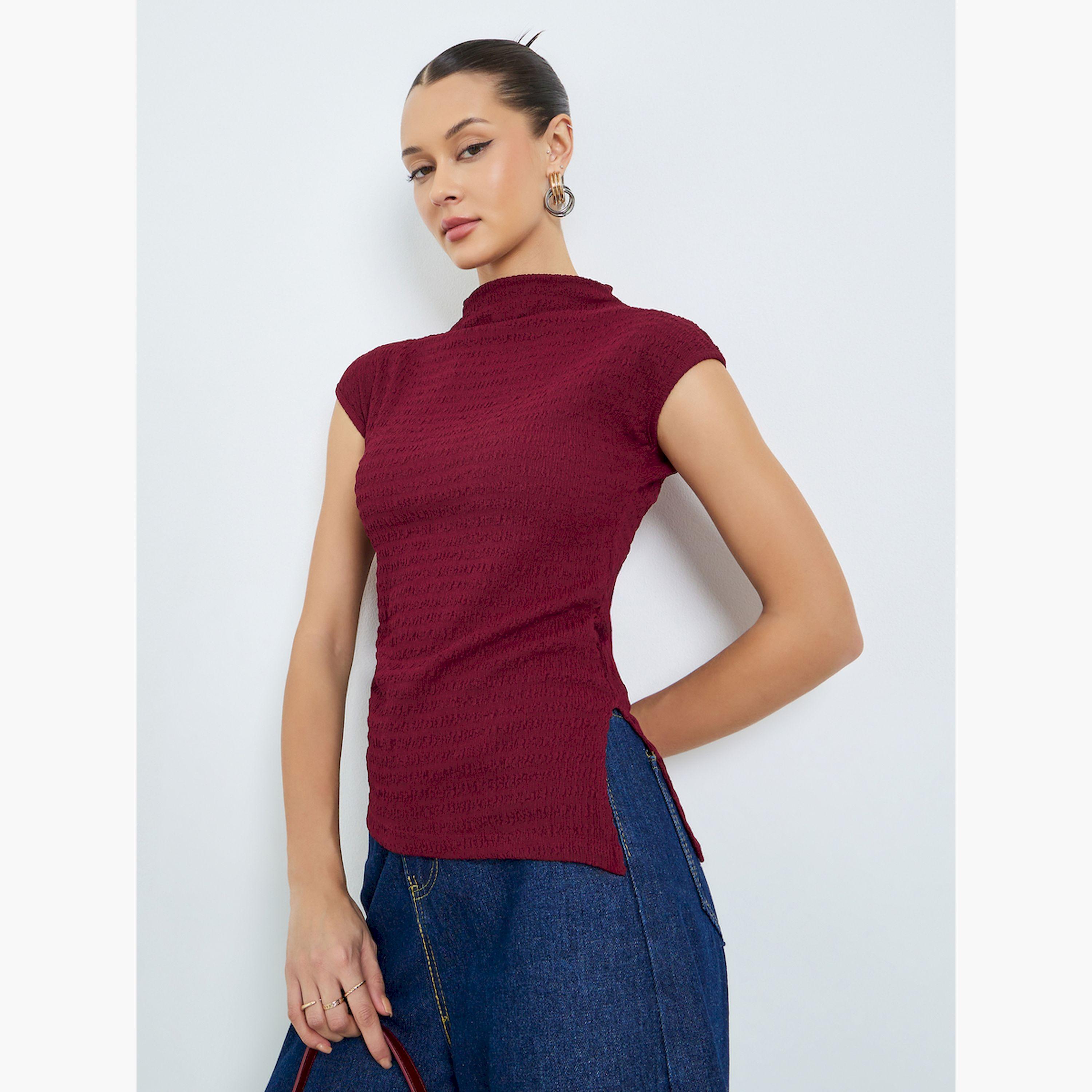 بلوزة بلا أكمام بنسيج محبوك-women-clothing-shirtsandblouses-blouses-image-1