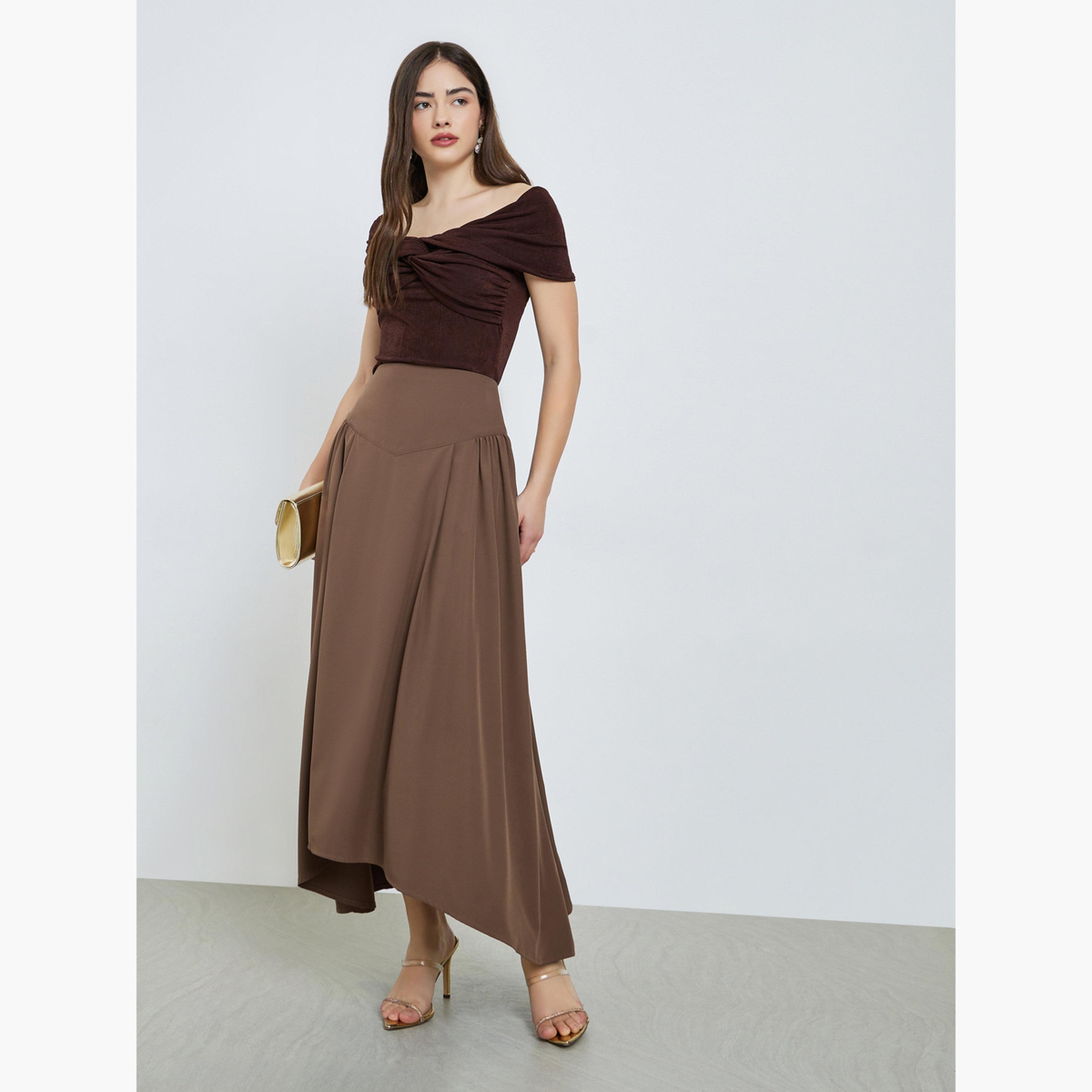 تنورة طويلة بحافة غير متماثلة-women-clothing-bottoms-skirts-image-2