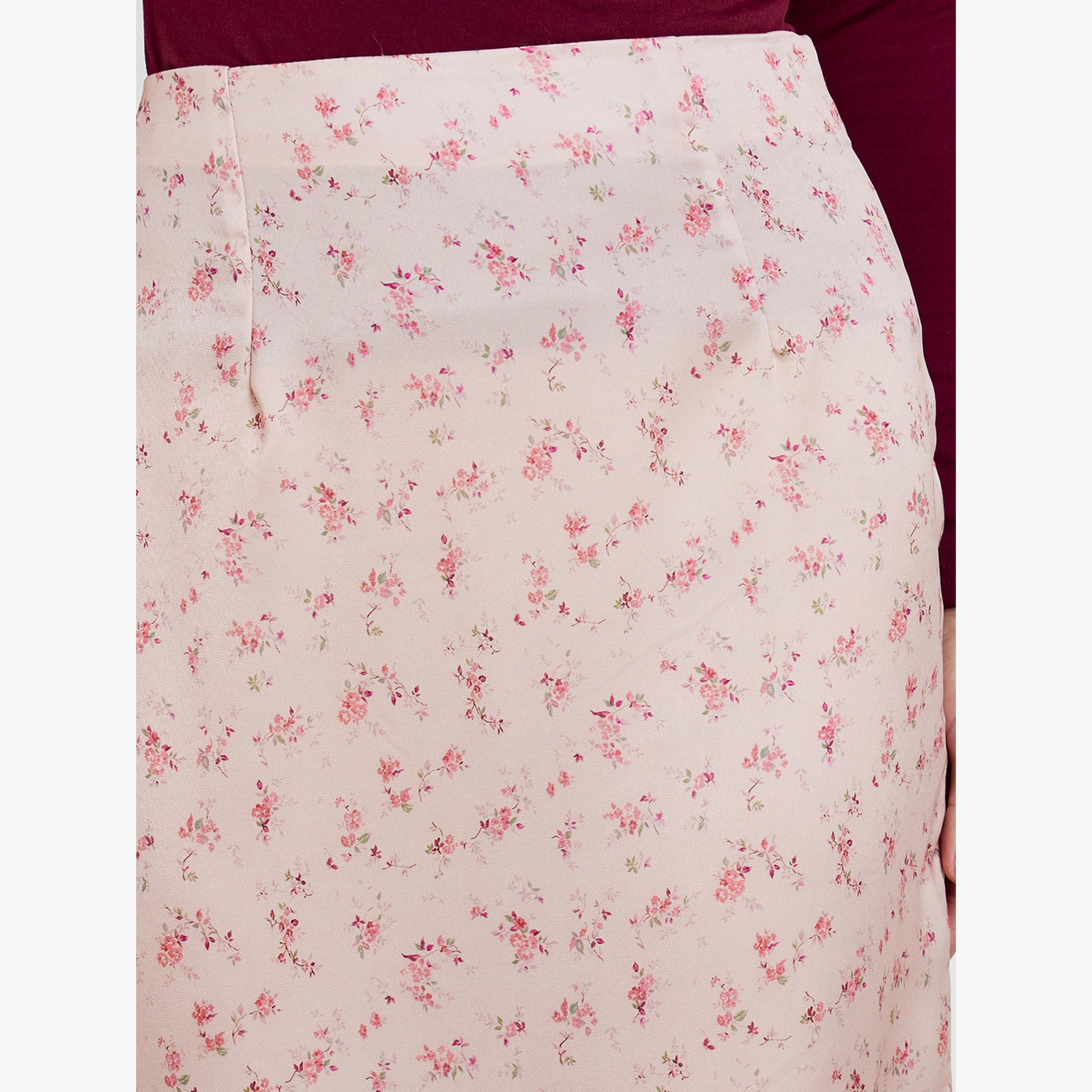 تنورة ماكسي بحافة واسعة وطبعة زهور-women-clothing-bottoms-skirts-image-3