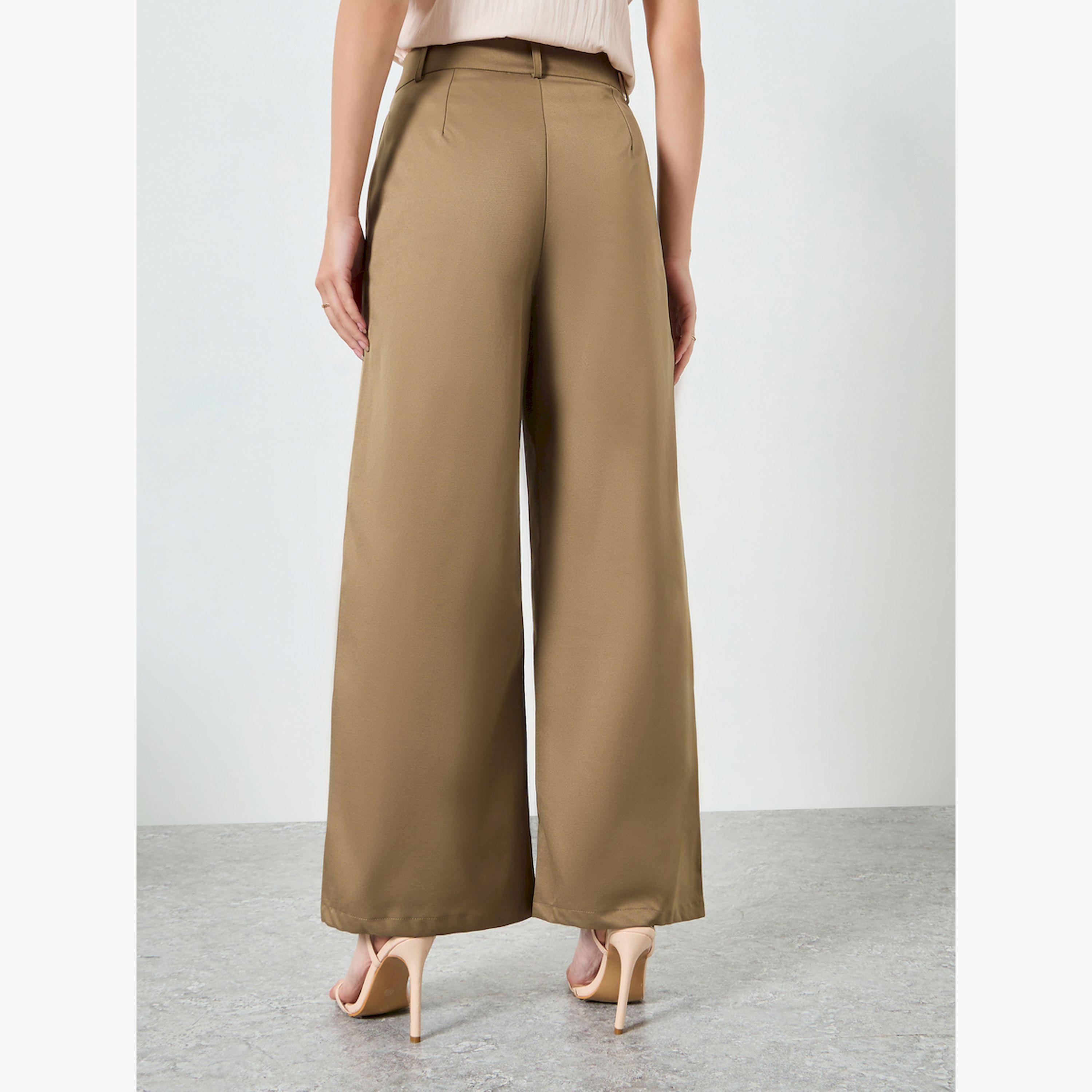 بنطال سادة بساق واسعة-women-clothing-bottoms-trousers-image-4