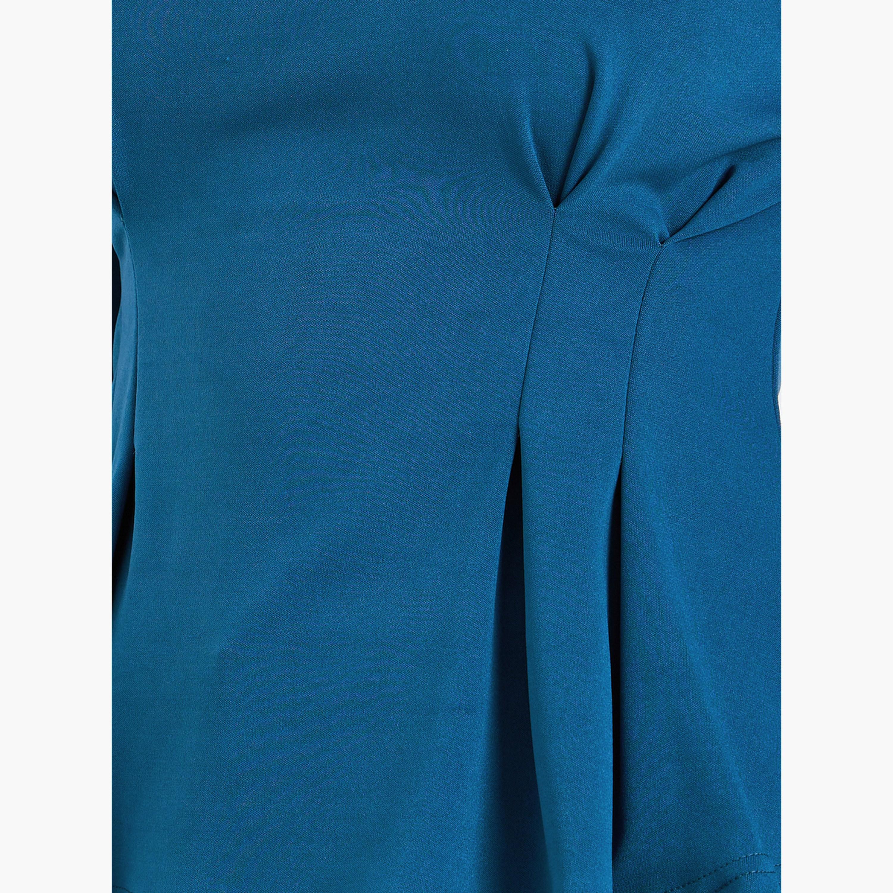 Styli Women Blue Long Sleeve Peplum Top-women-clothing-shirtsandblouses-blouses-image-3