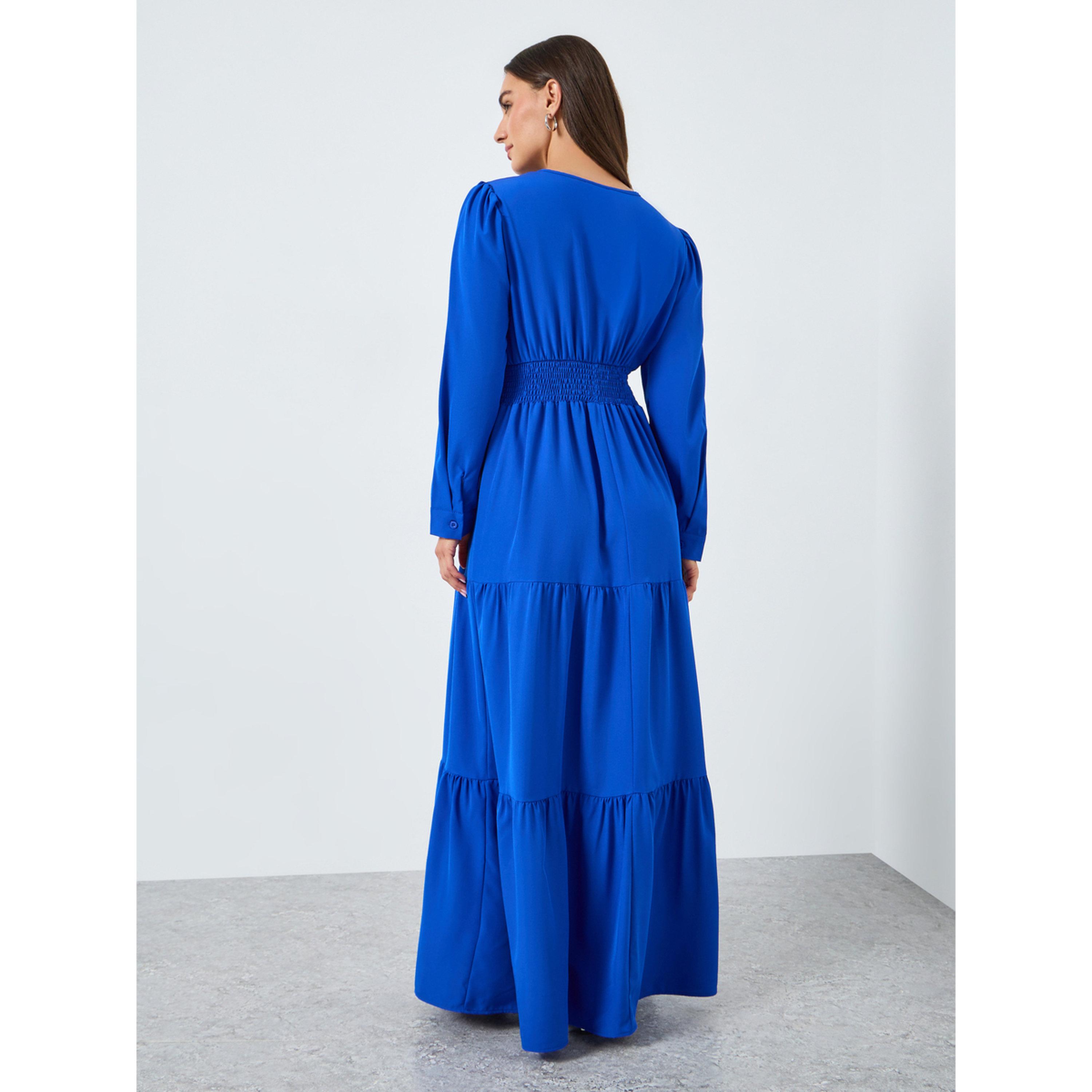 فستان ميدي بحافة واسعة وأكمام طويلة-women-clothing-dresses-image-5