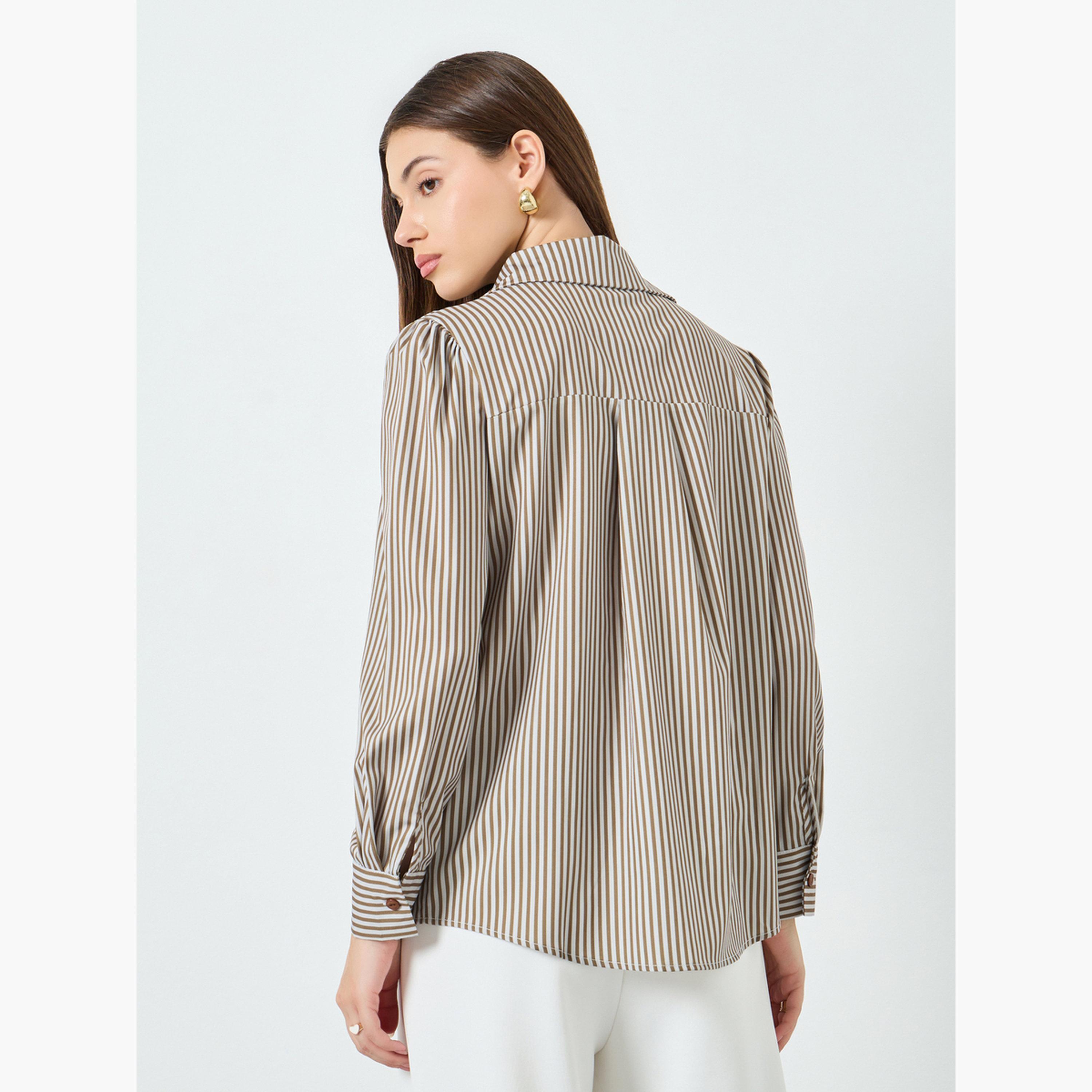 بلوزة مخططة بأكمام طويلة-women-clothing-shirtsandblouses-shirts-image-4
