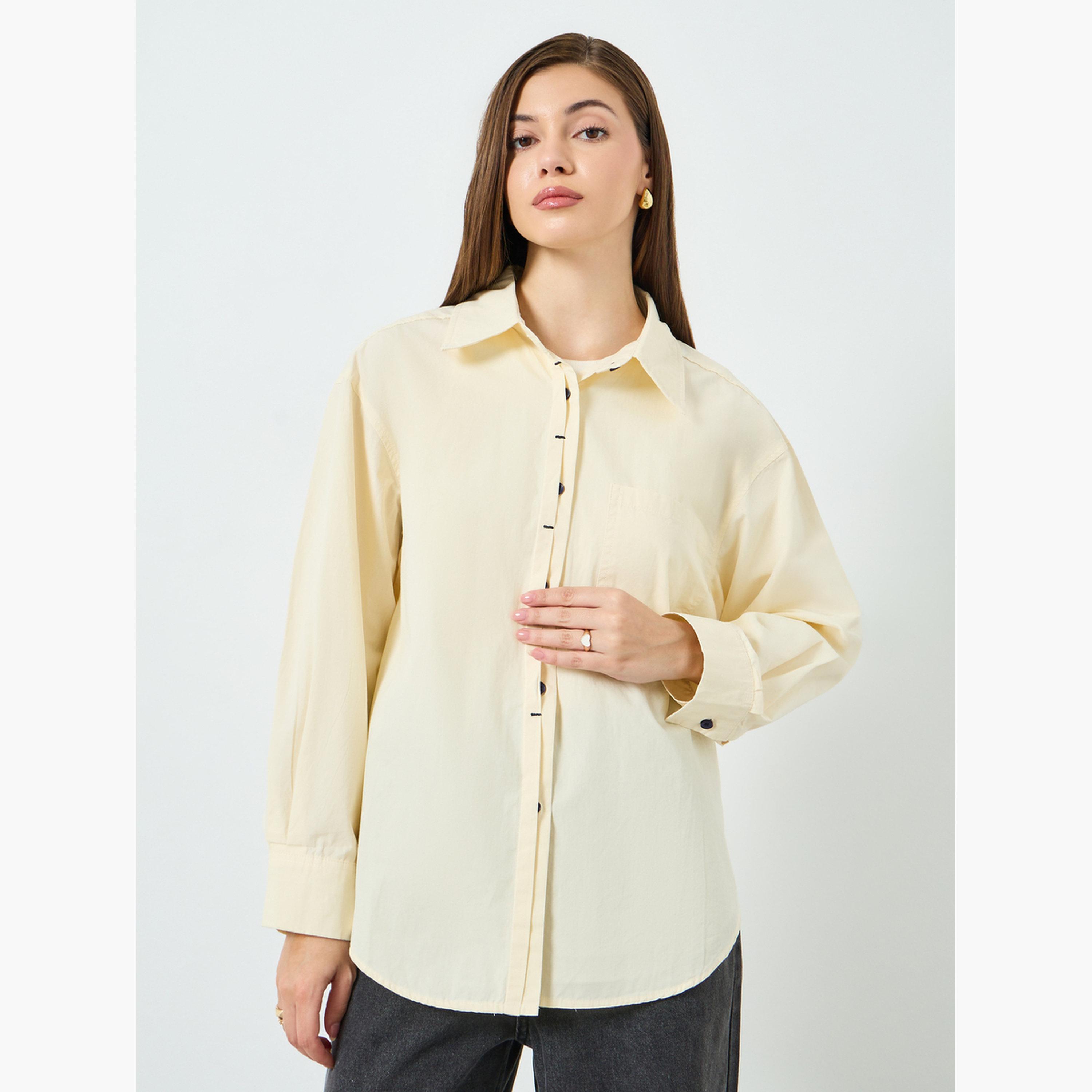 بلوزة بأكمام طويلة وقصة واسعة-women-clothing-shirtsandblouses-shirts-image-1