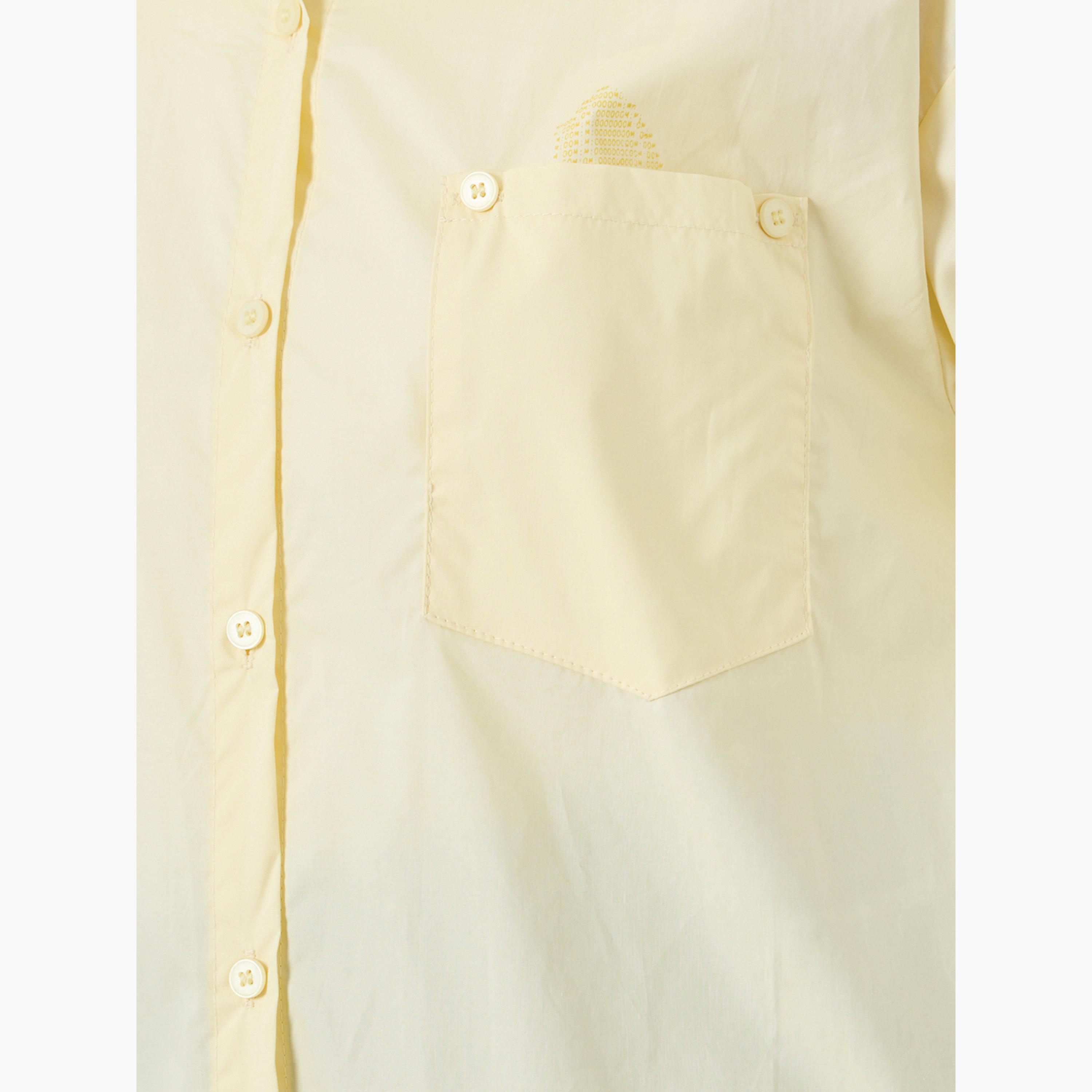 Styli Women Yellow Long Sleeve Oversized Shirt-women-clothing-shirtsandblouses-shirts-image-4