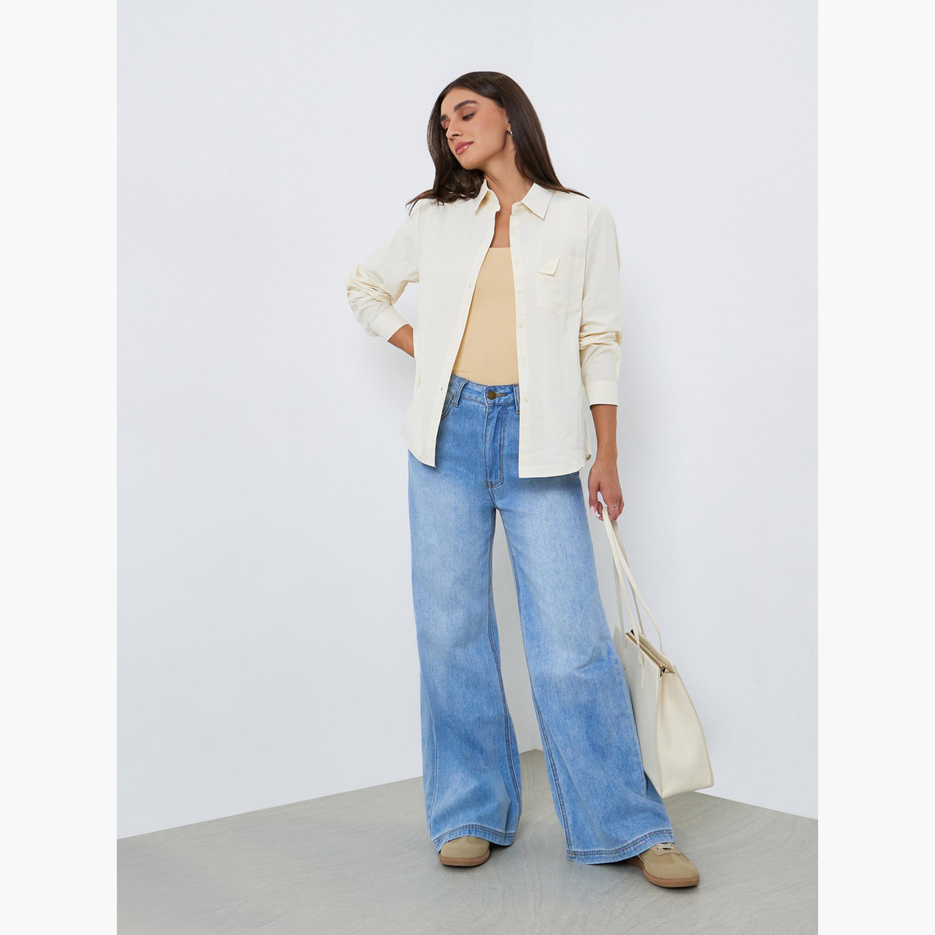 بلوزة بقصة واسعة بأكمام طويلة-women-clothing-shirtsandblouses-shirts-image-2