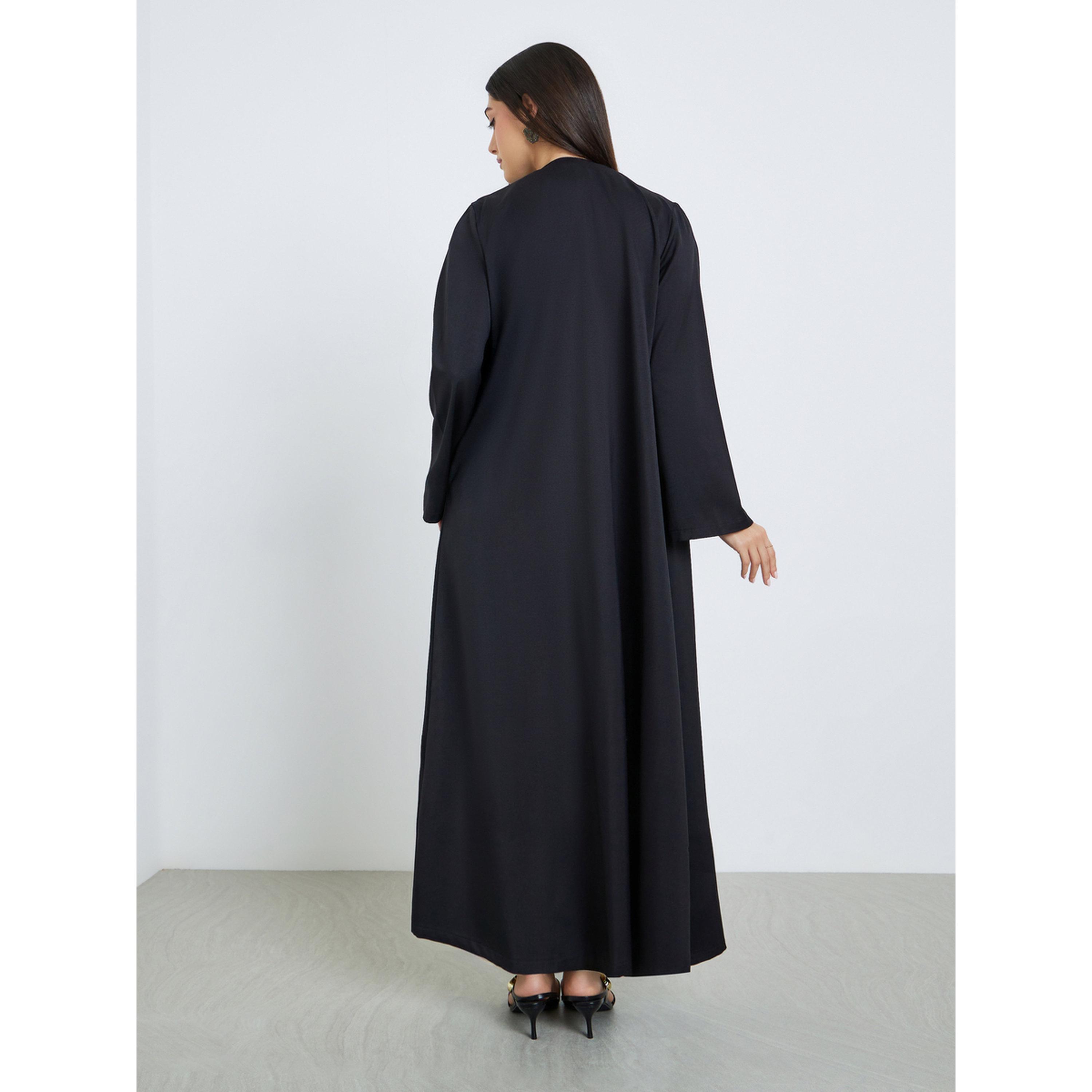 عباية سوداء مطرزة بالزهور-women-arabicclothing-abayas-image-5