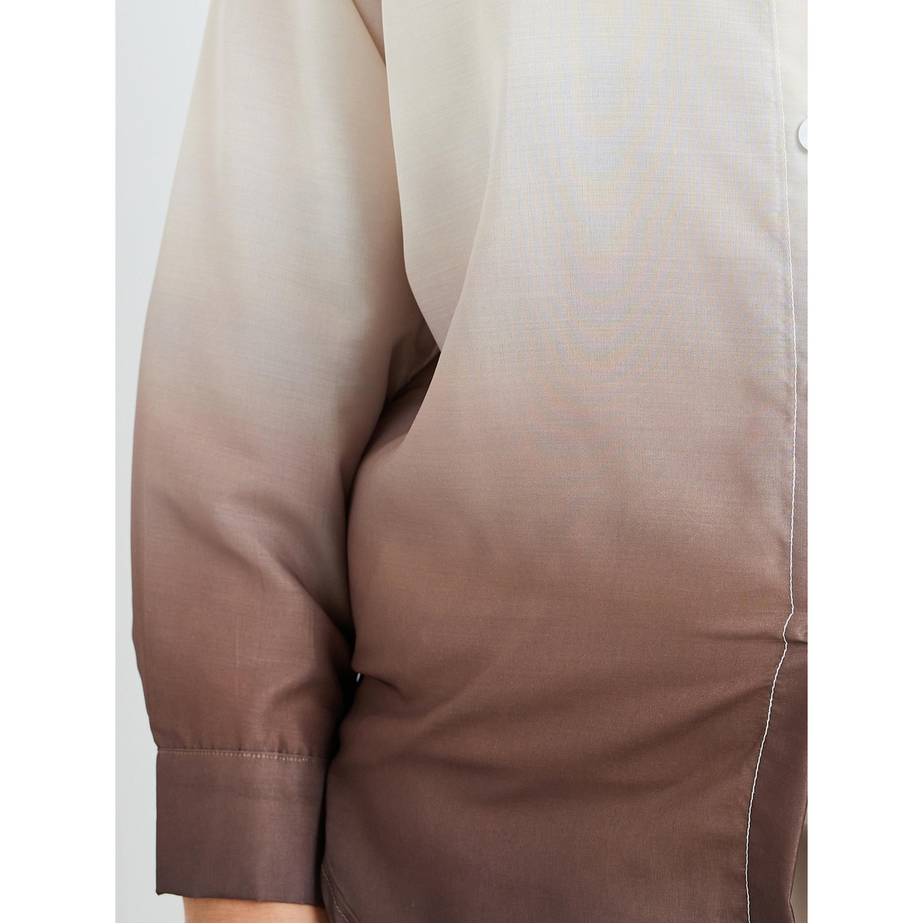 قميص بنقشة أومبريه متدرجة الألوان مقاس كبير-women-clothing-shirtsandblouses-shirts-image-3