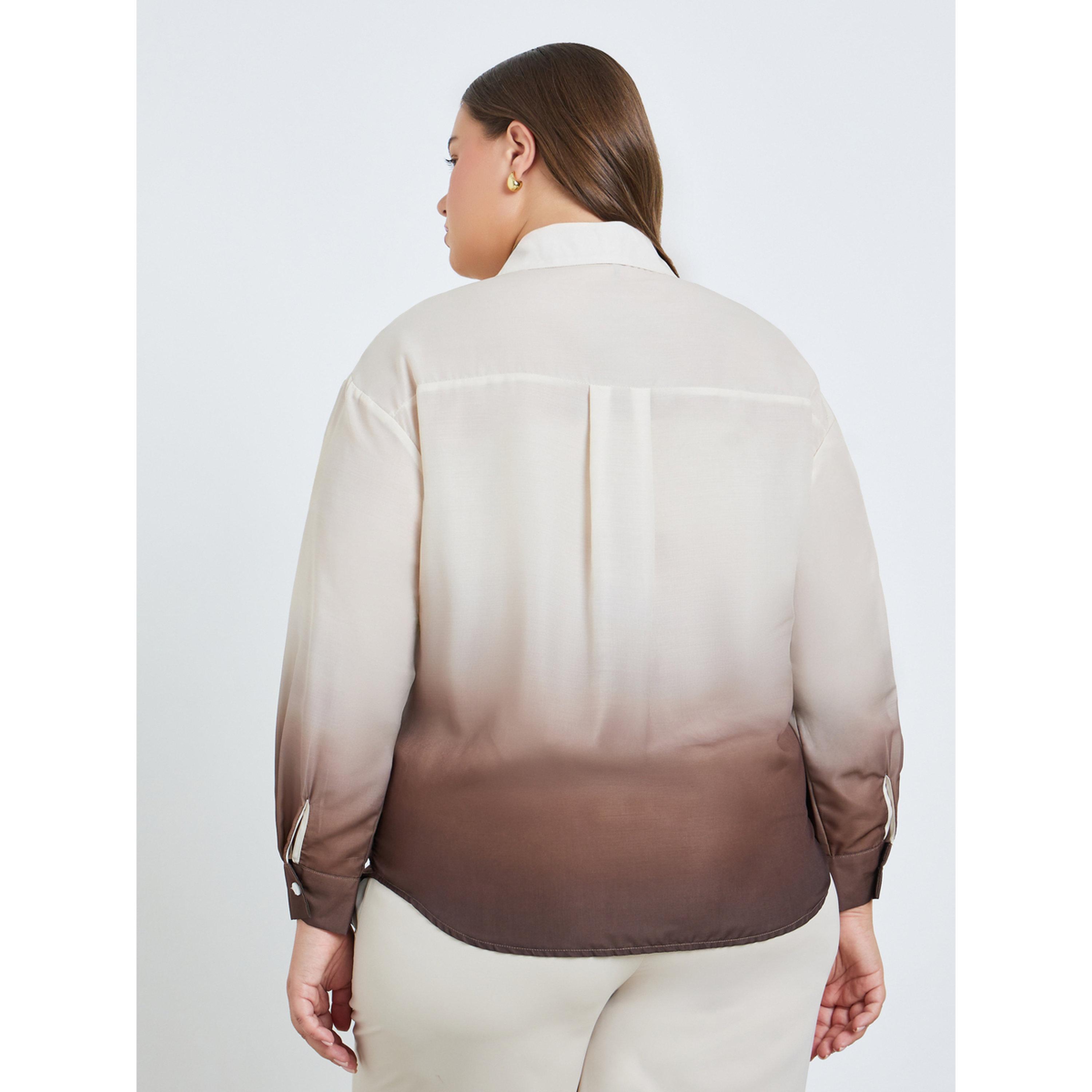 Styli Plus Size Ombre Printed Shirt-women-clothing-shirtsandblouses-shirts-image-4