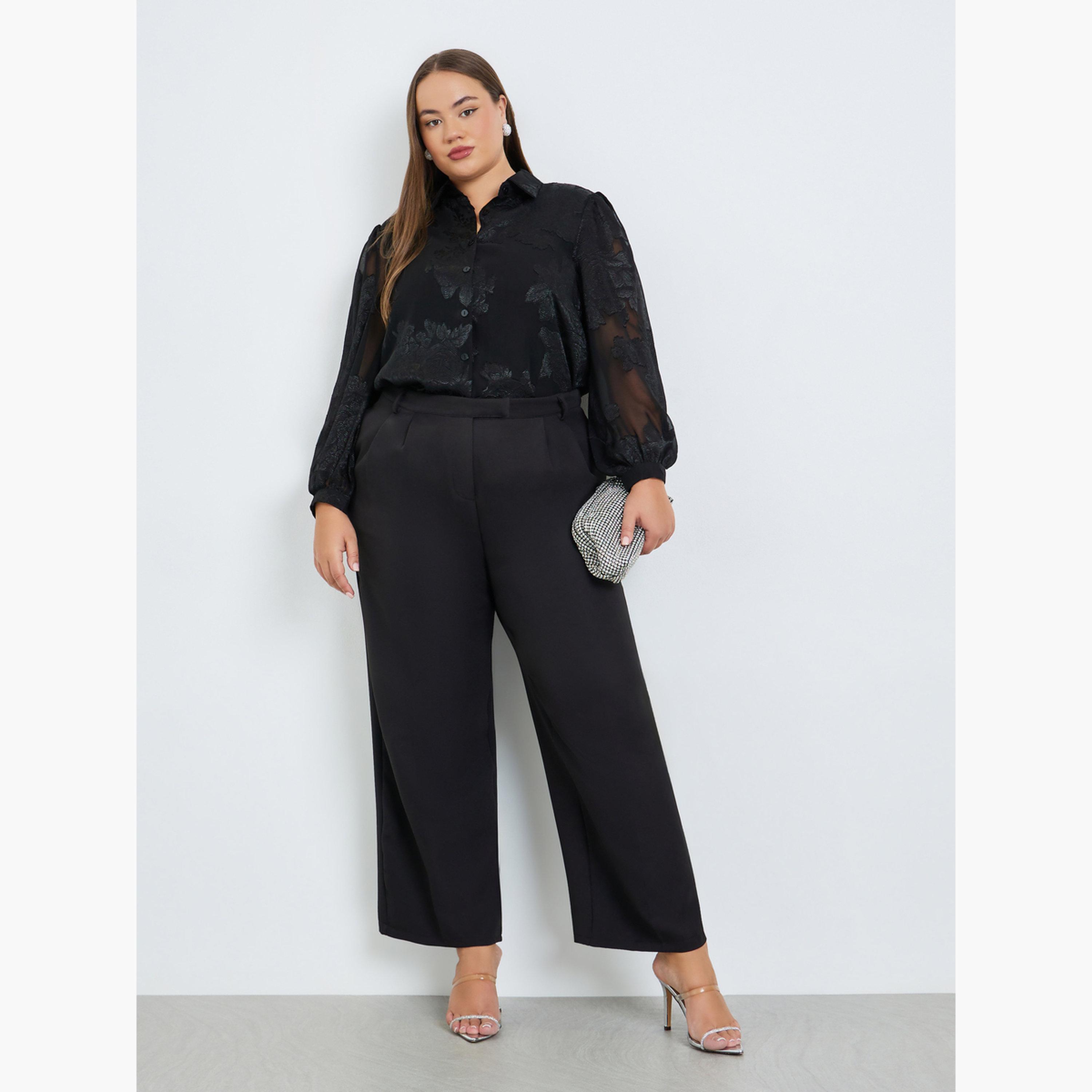 Styli Plus Size Jacquard Evening Shirt-women-clothing-shirtsandblouses-shirts-image-2