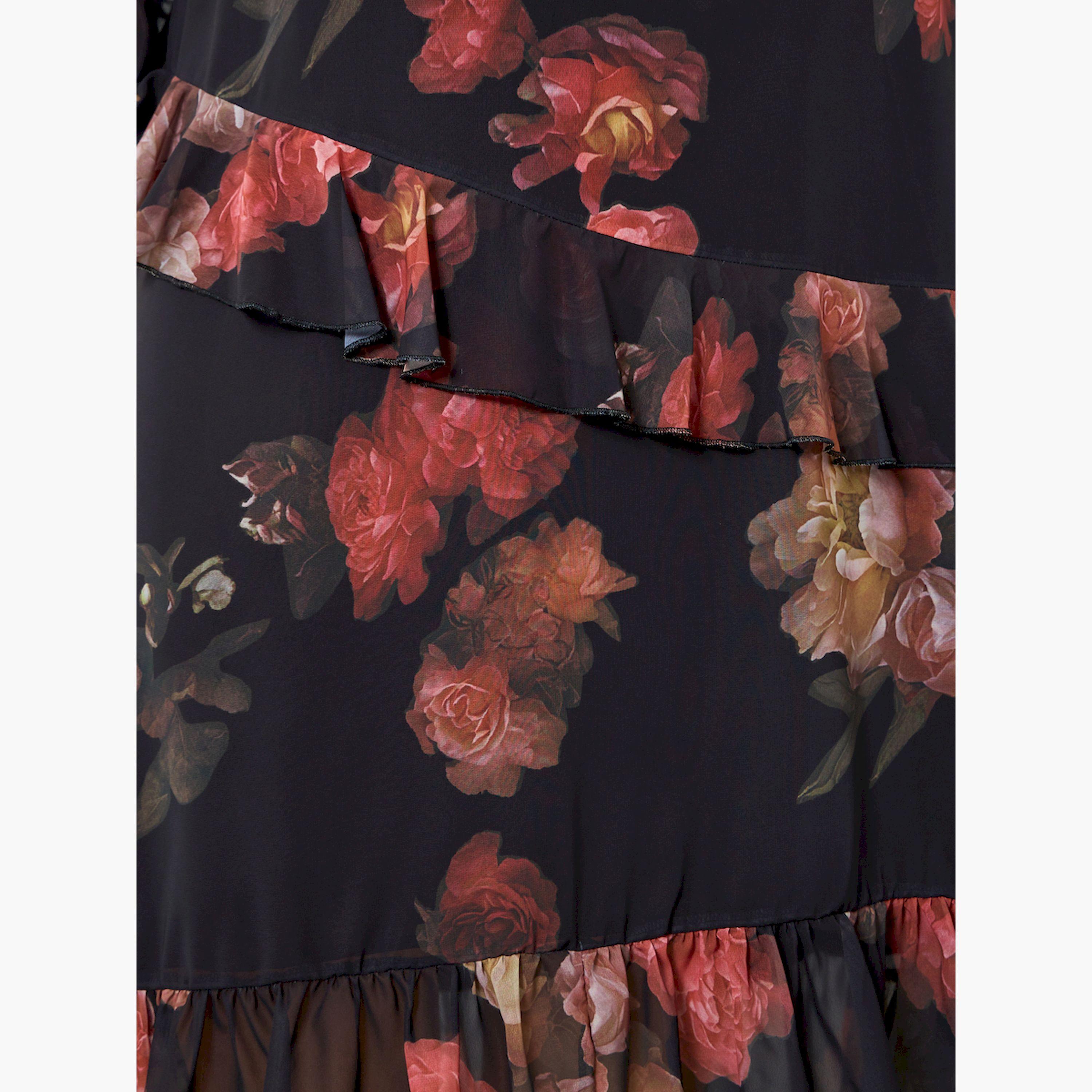 Styli Plus Size Floral Print Ruffled Midi Skirt-women-clothing-bottoms-skirts-image-3