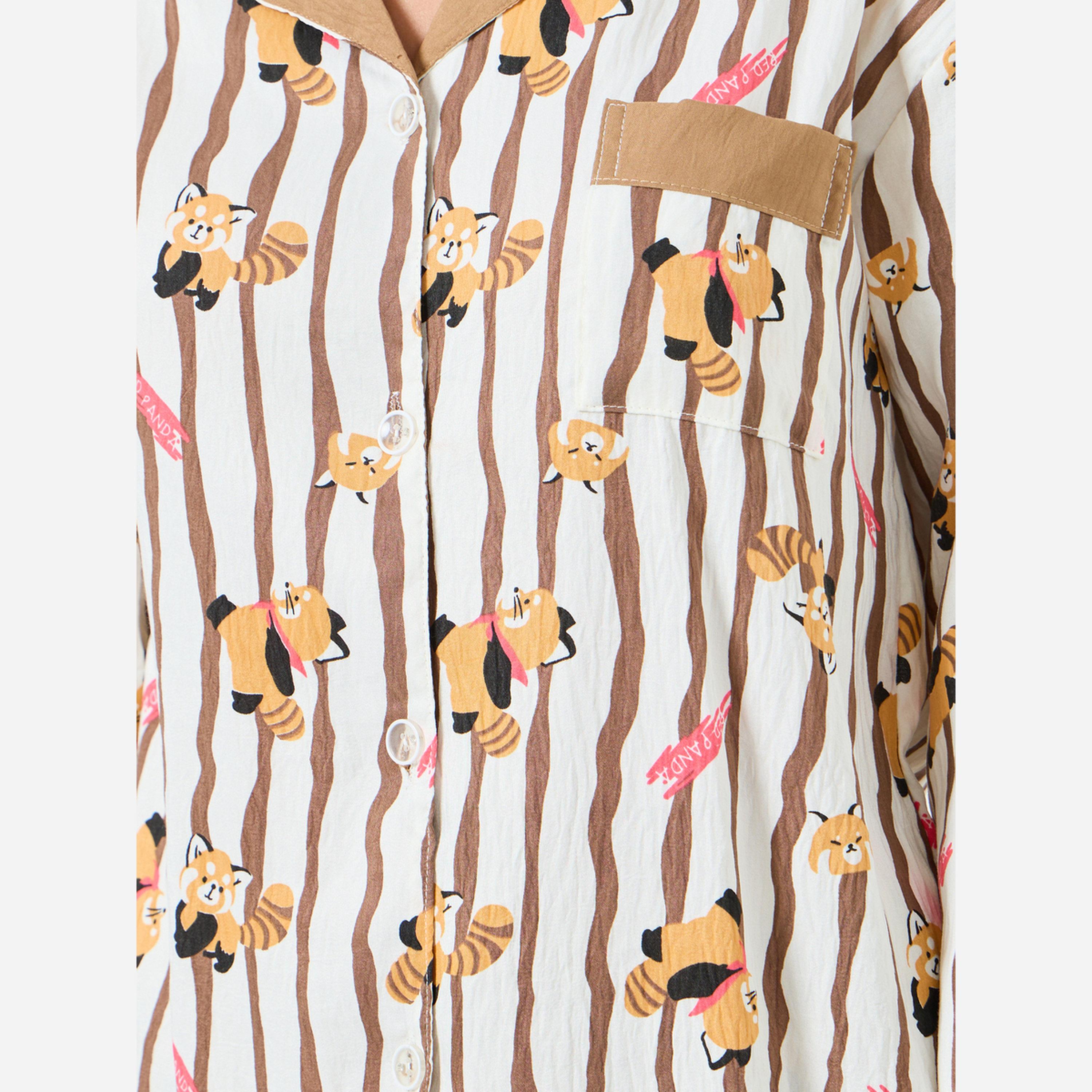 ستايلي - بيجاما توب وبنطال-women-clothing-nightwear-pyjamas-longsets-image-6