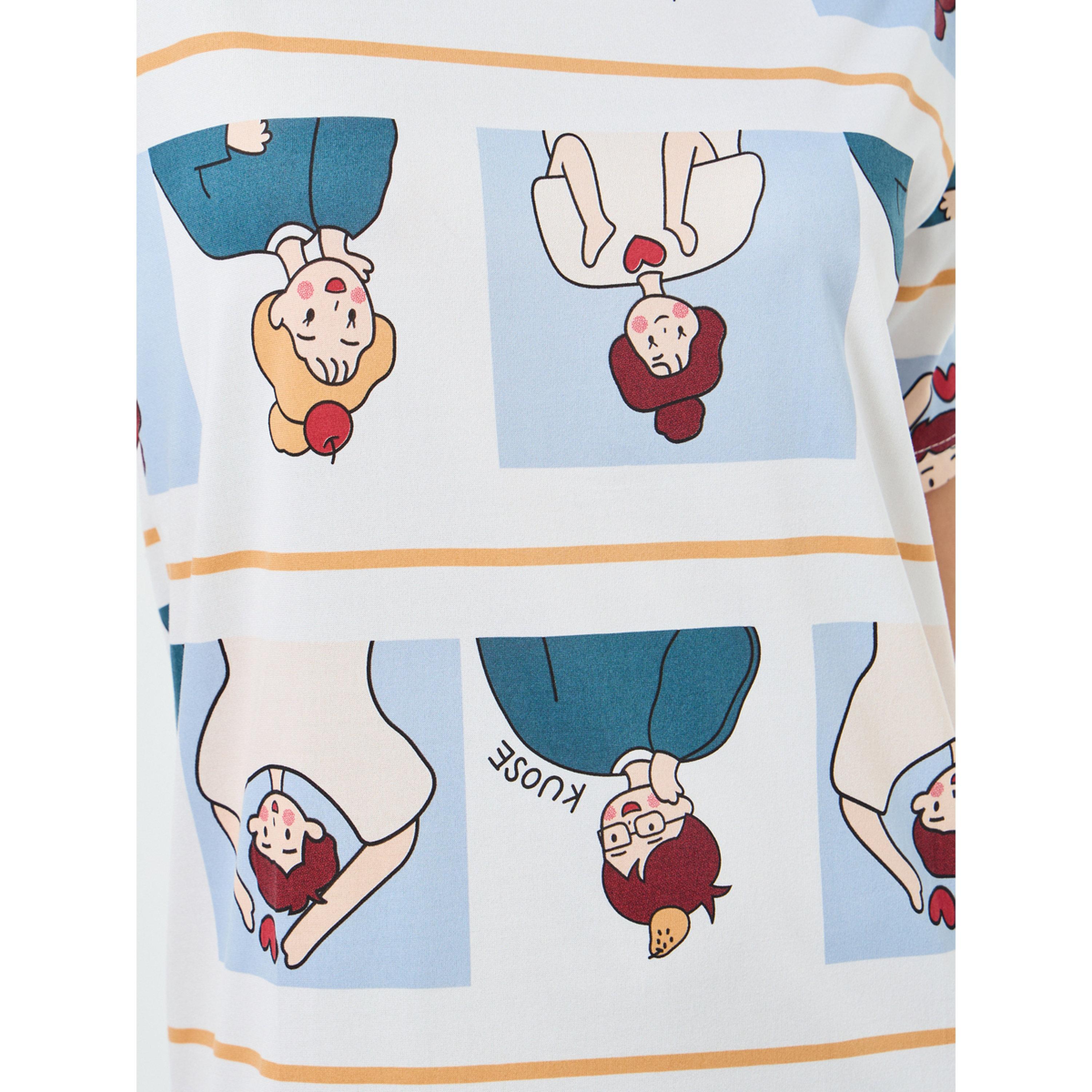 قميص نوم تيشيرت بطبعة شخصيات-women-clothing-nightwear-nighties-image-3