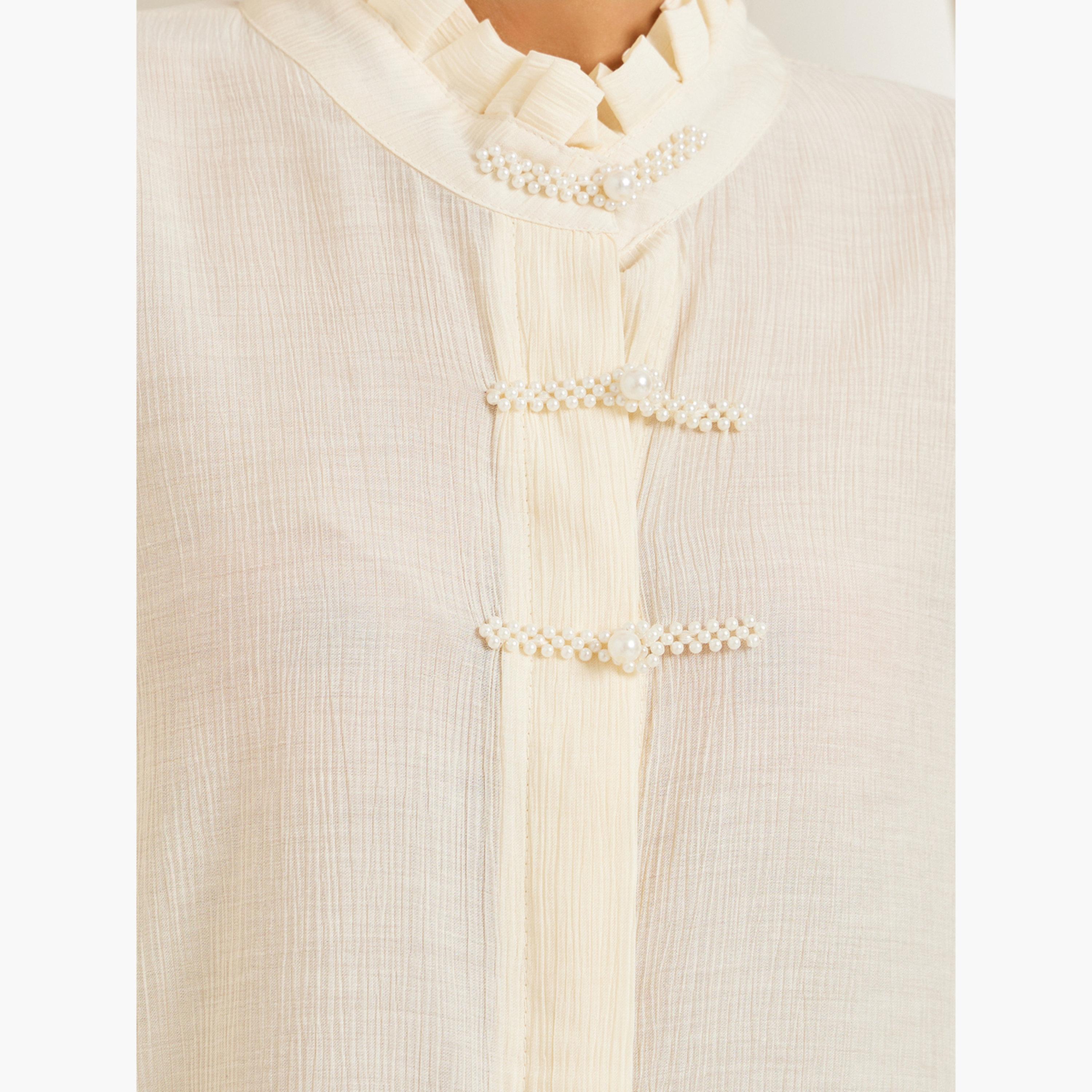 Styli Women Beige Long Sleeve Shirt-women-clothing-shirtsandblouses-blouses-image-4