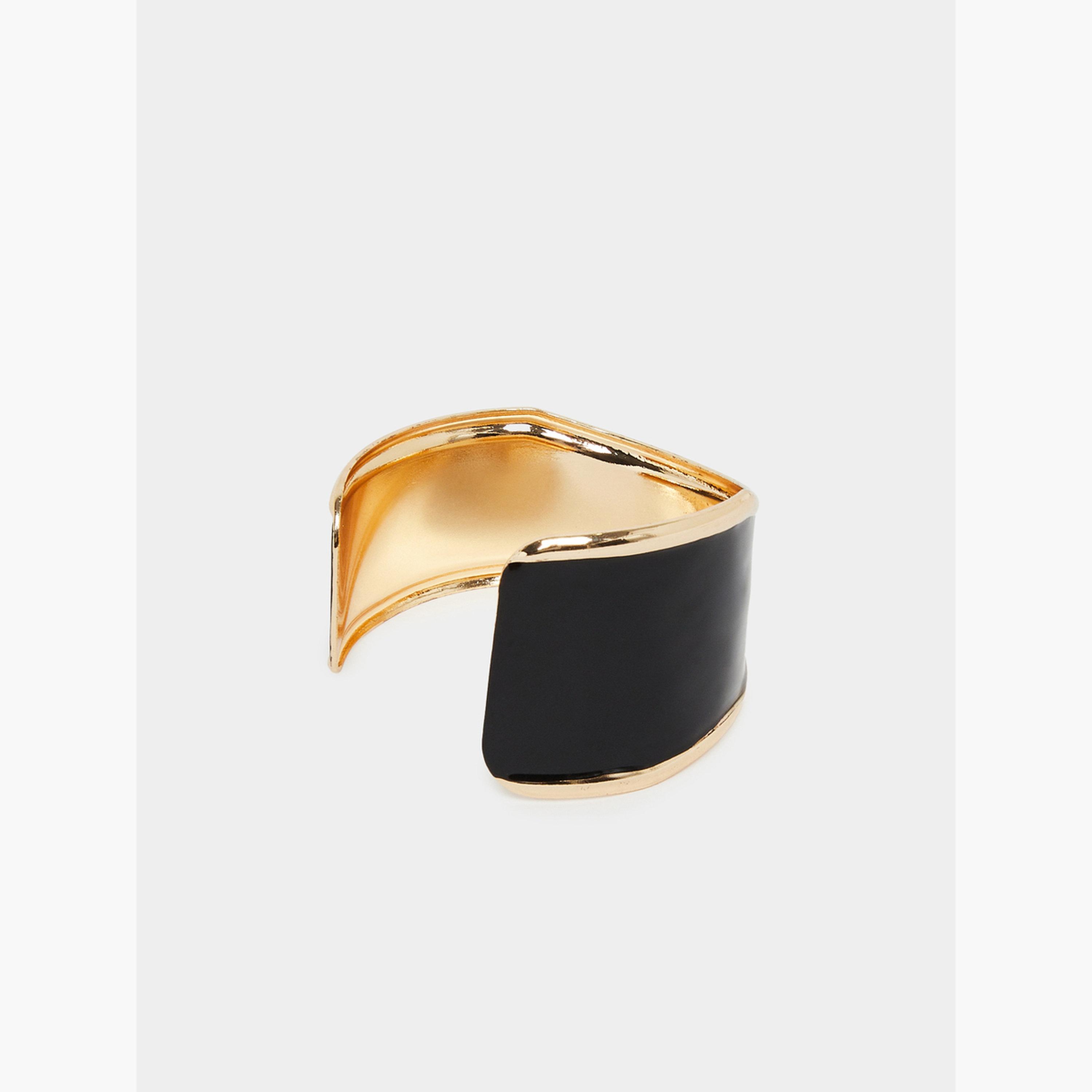 Styli Black and Gold Bangle Bracelet-women-watchesandjewellery-jewellery-banglesandbracelets-image-3