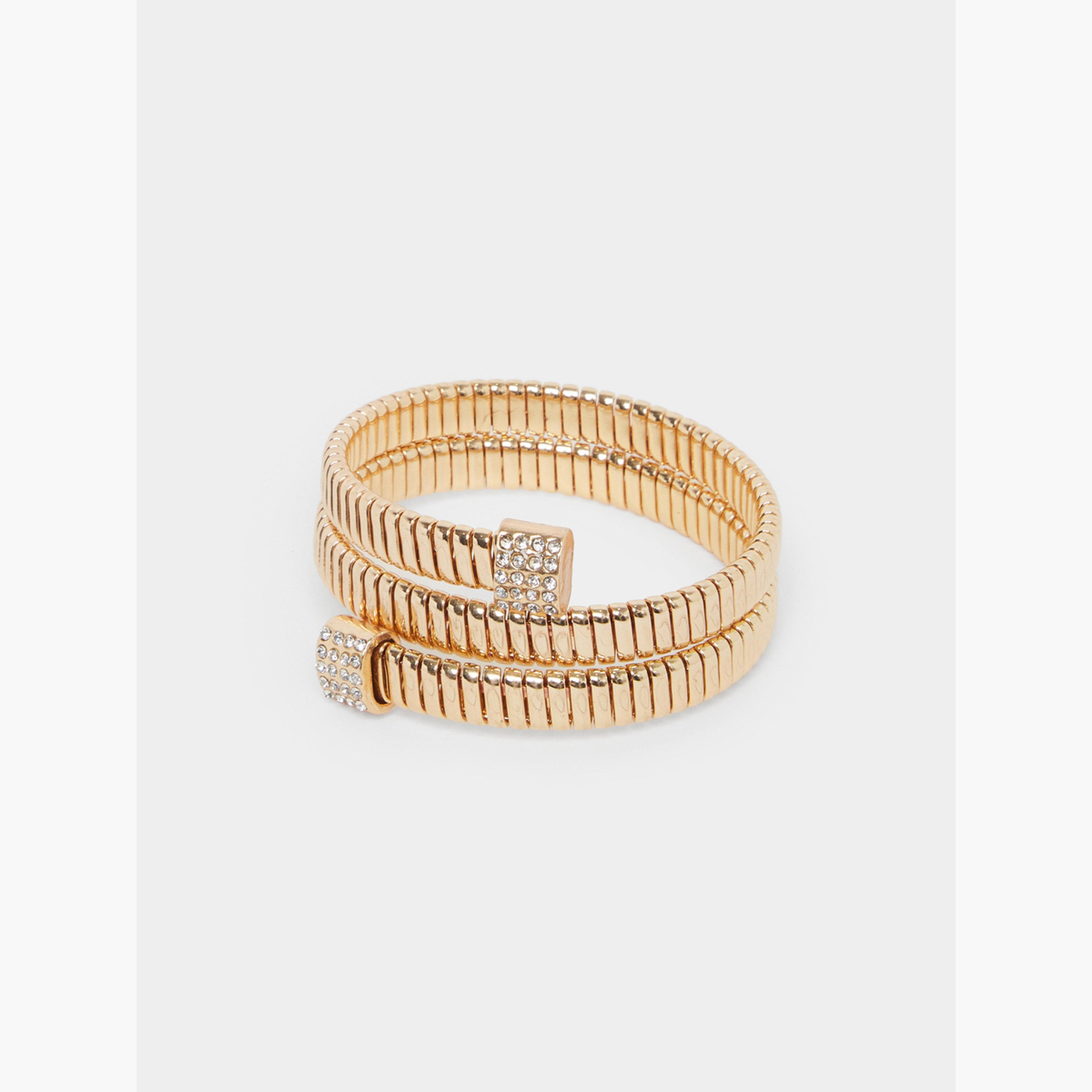 سوار ملفوف مزين بالكريستال-women-watchesandjewellery-jewellery-banglesandbracelets-image-1
