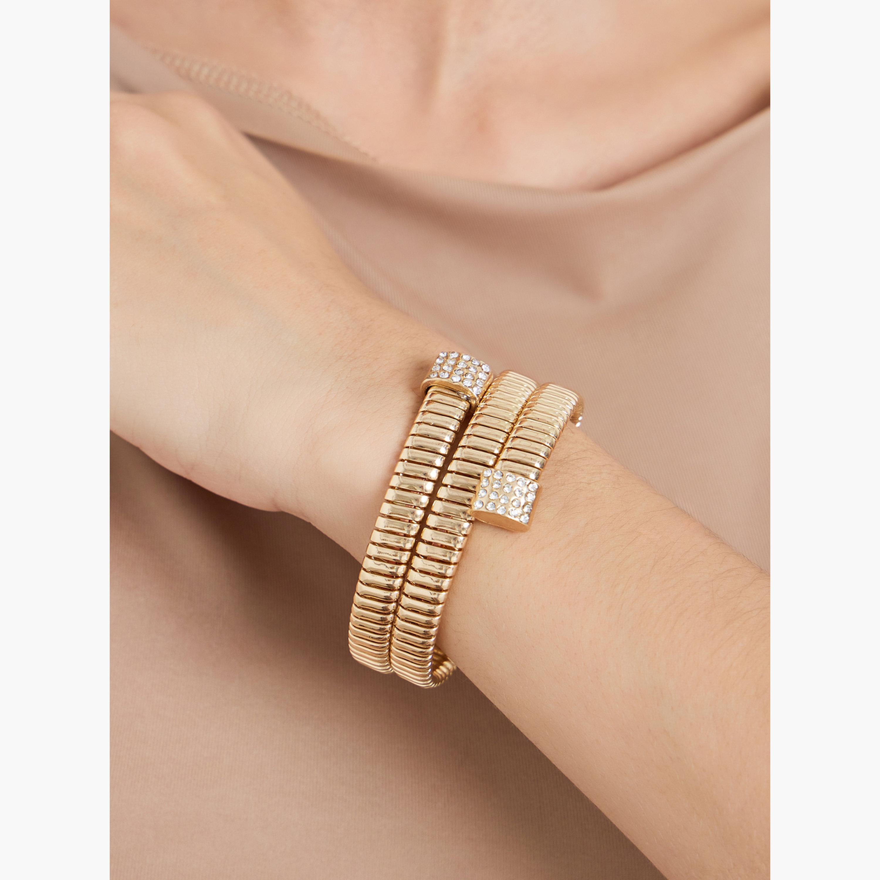 سوار ملفوف مزين بالكريستال-women-watchesandjewellery-jewellery-banglesandbracelets-image-2