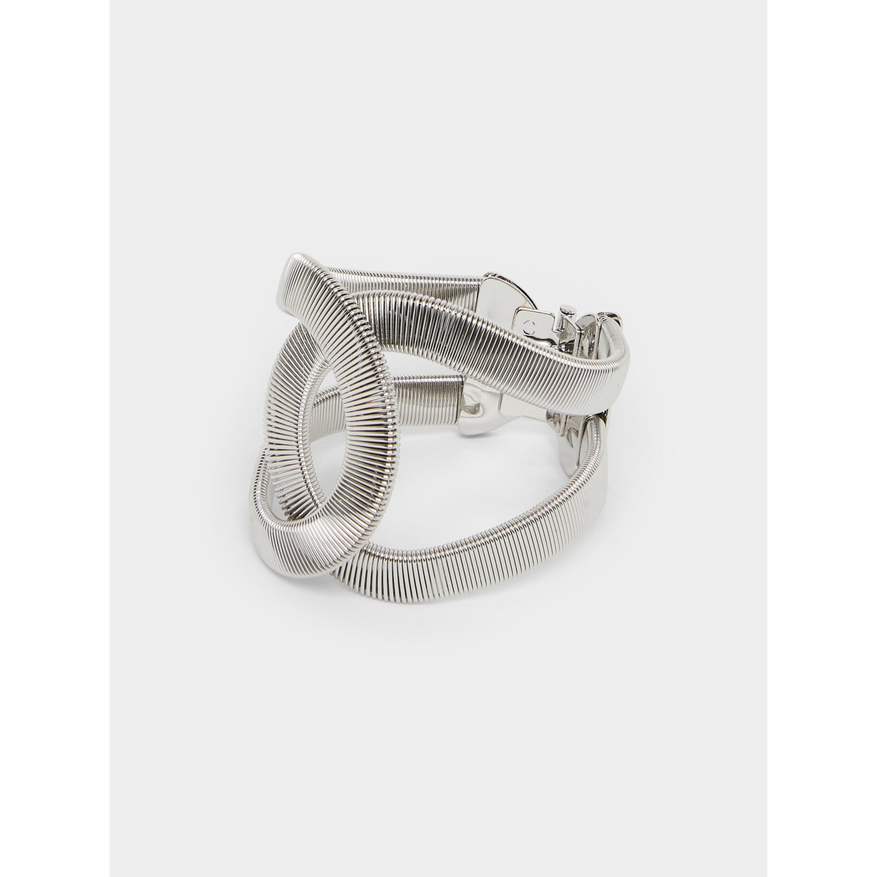 Styli Silver Twisted Bangle Bracelet-women-watchesandjewellery-jewellery-banglesandbracelets-image-1