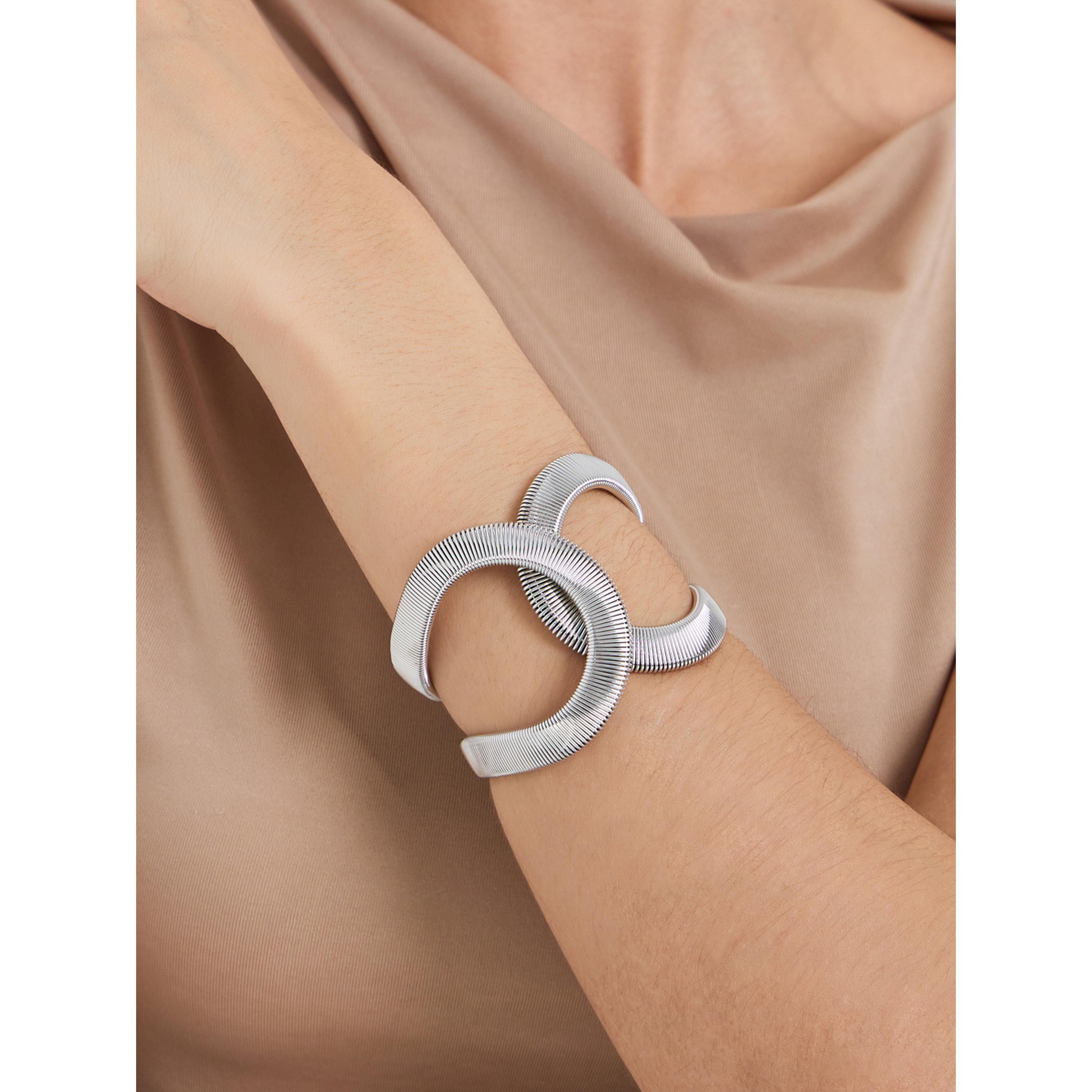 Styli Silver Twisted Bangle Bracelet-women-watchesandjewellery-jewellery-banglesandbracelets-image-2