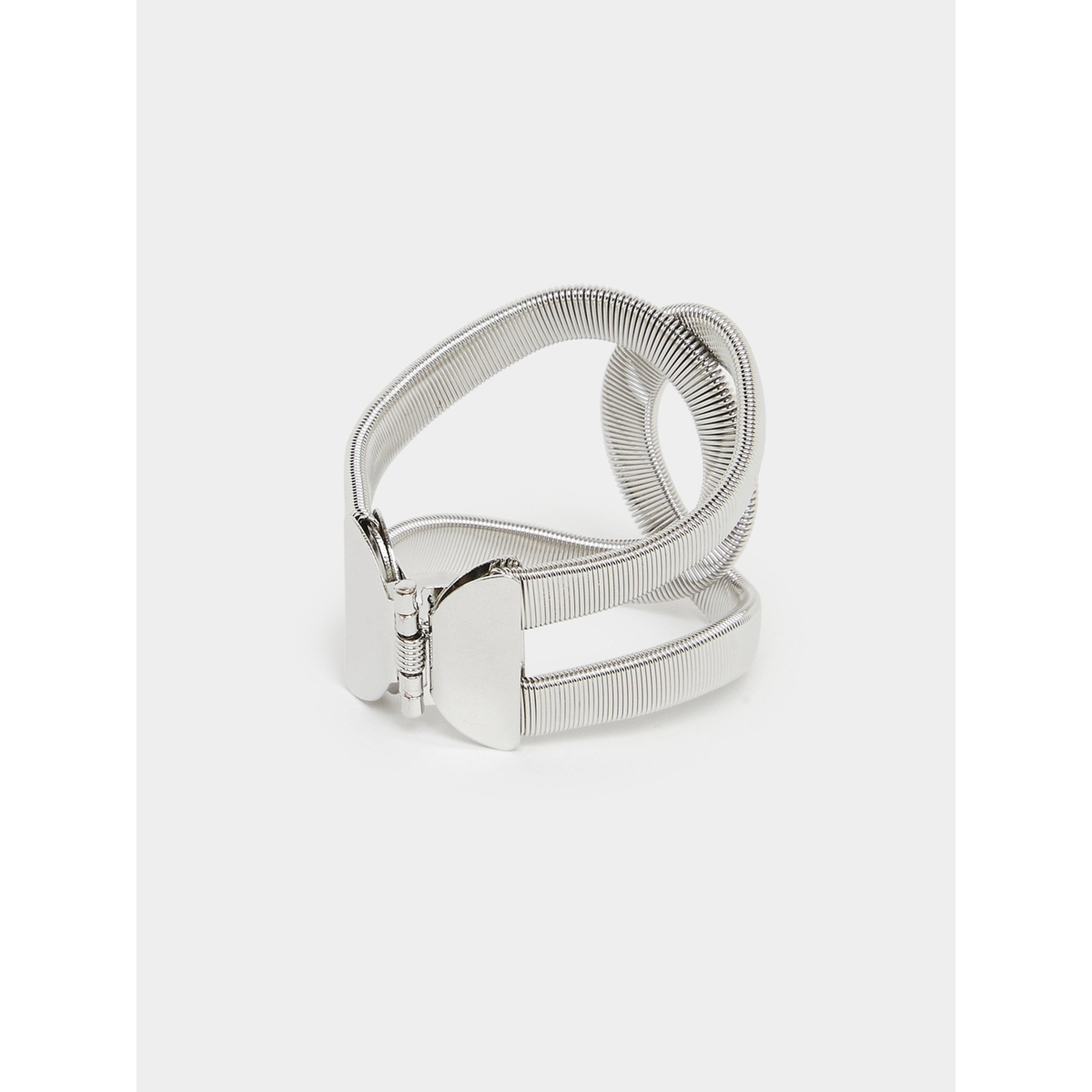Styli Silver Twisted Bangle Bracelet-women-watchesandjewellery-jewellery-banglesandbracelets-image-3