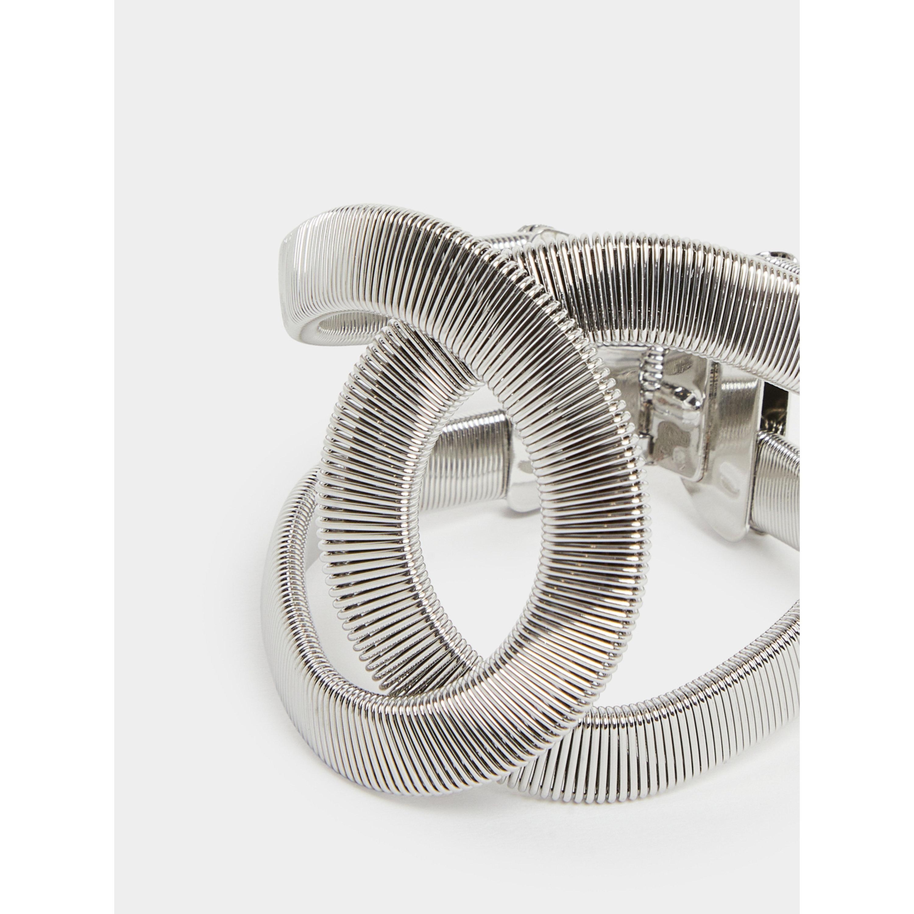 Styli Silver Twisted Bangle Bracelet-women-watchesandjewellery-jewellery-banglesandbracelets-image-4