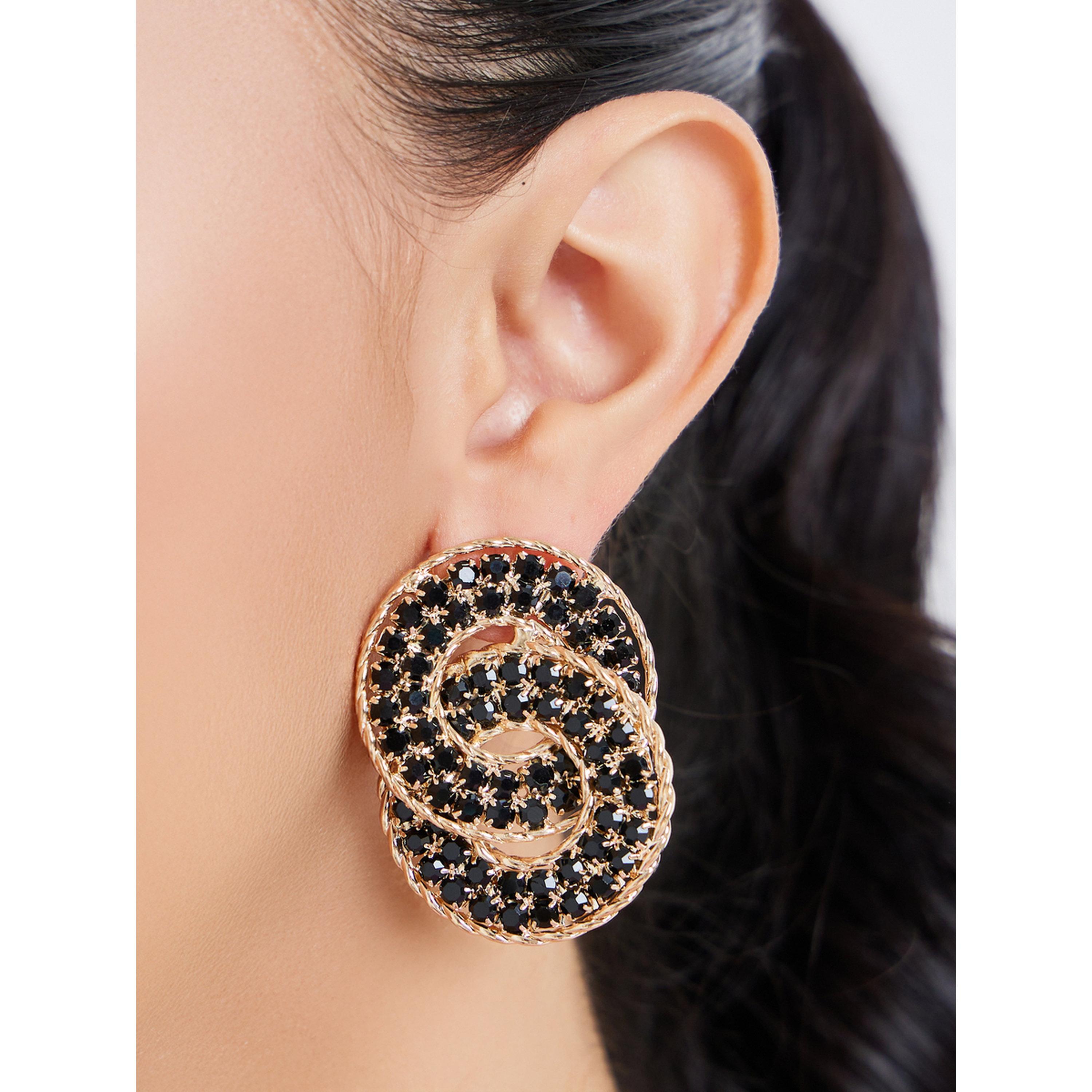 أقراط صغيرة بتفاصيل ديامانت-women-watchesandjewellery-jewellery-earrings-image-2