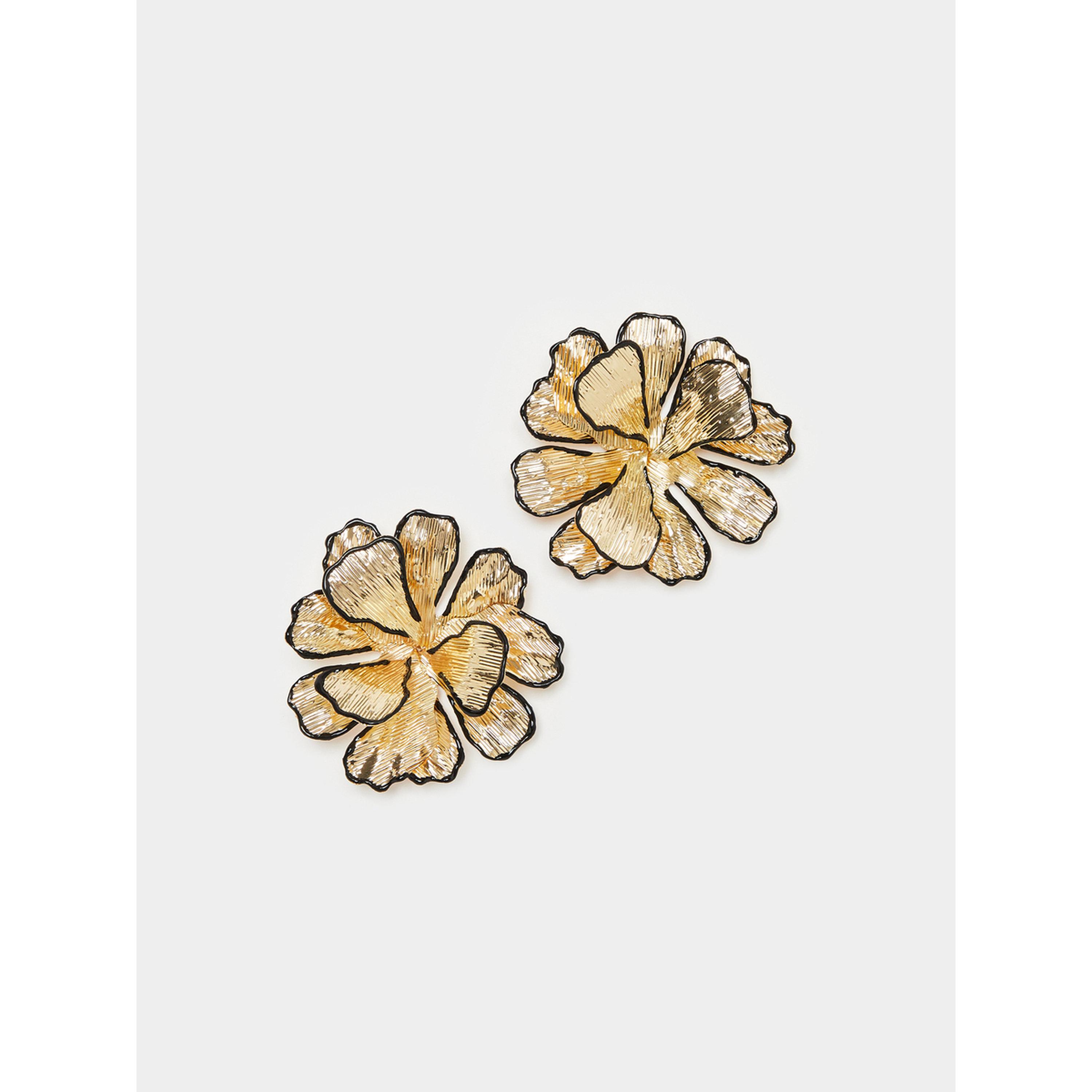 Styli Gold Flower Stud Earrings-women-watchesandjewellery-jewellery-earrings-image-1