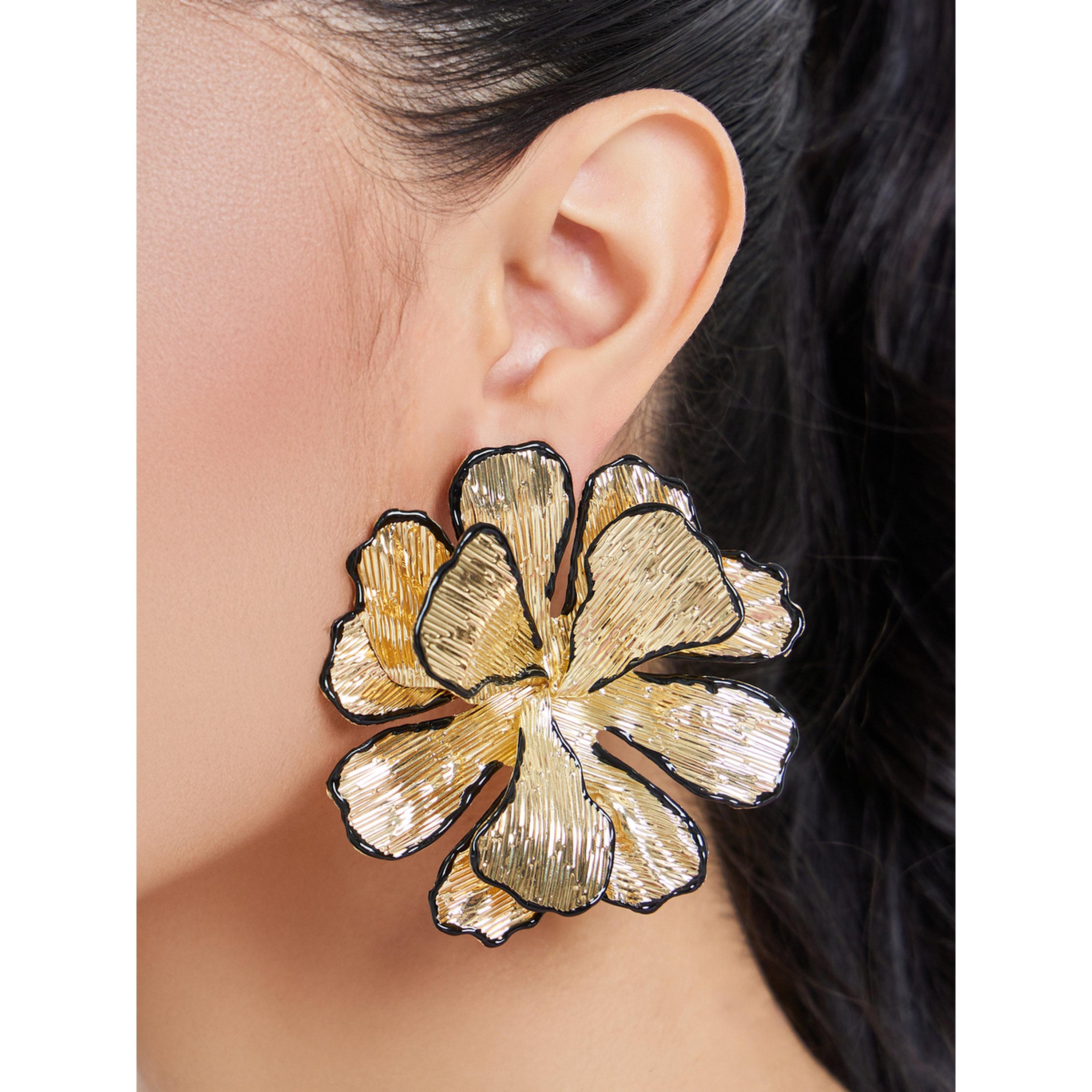 أقراط اذن كاجوال على شكل زهرة-women-watchesandjewellery-jewellery-earrings-image-2