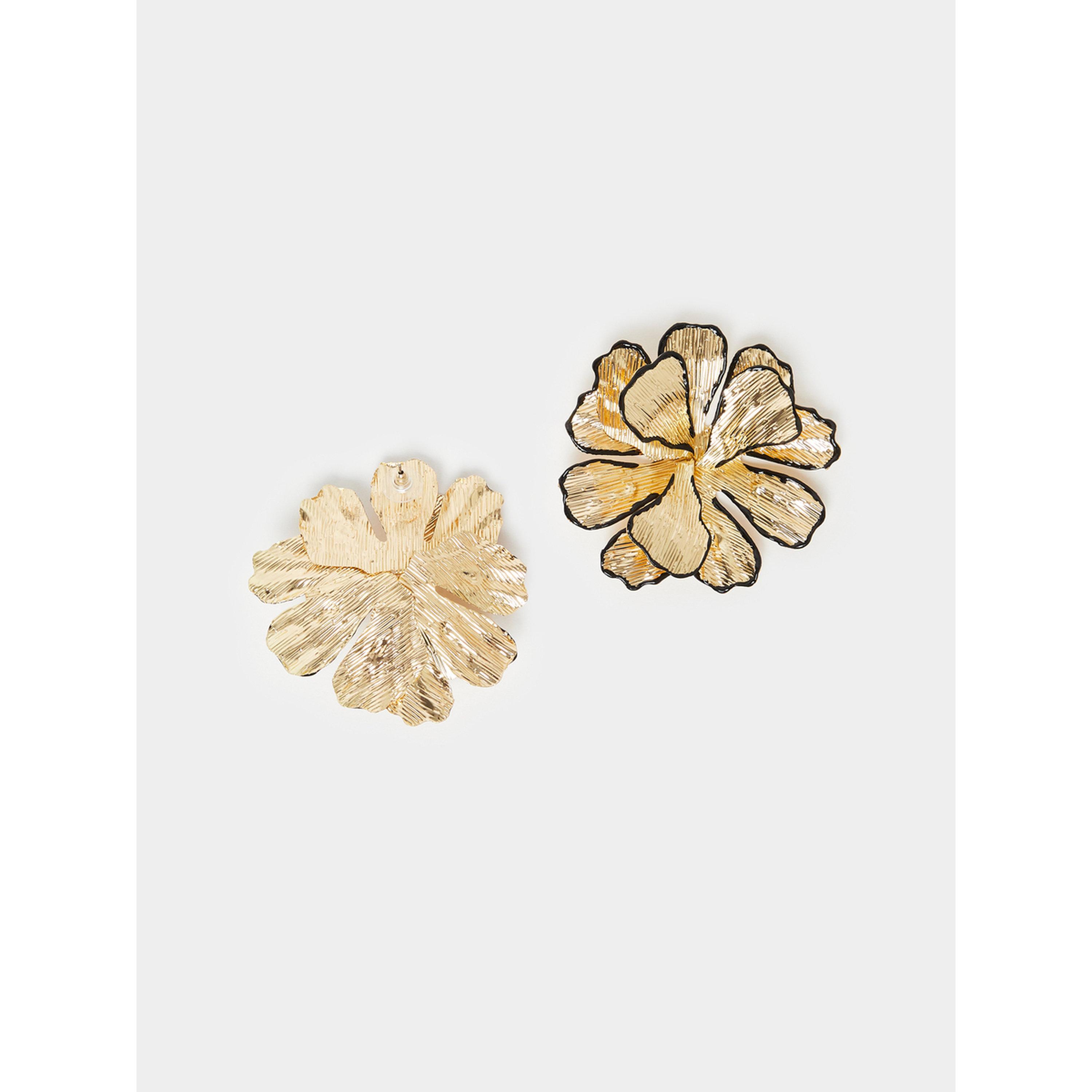 Styli Gold Flower Stud Earrings-women-watchesandjewellery-jewellery-earrings-image-3