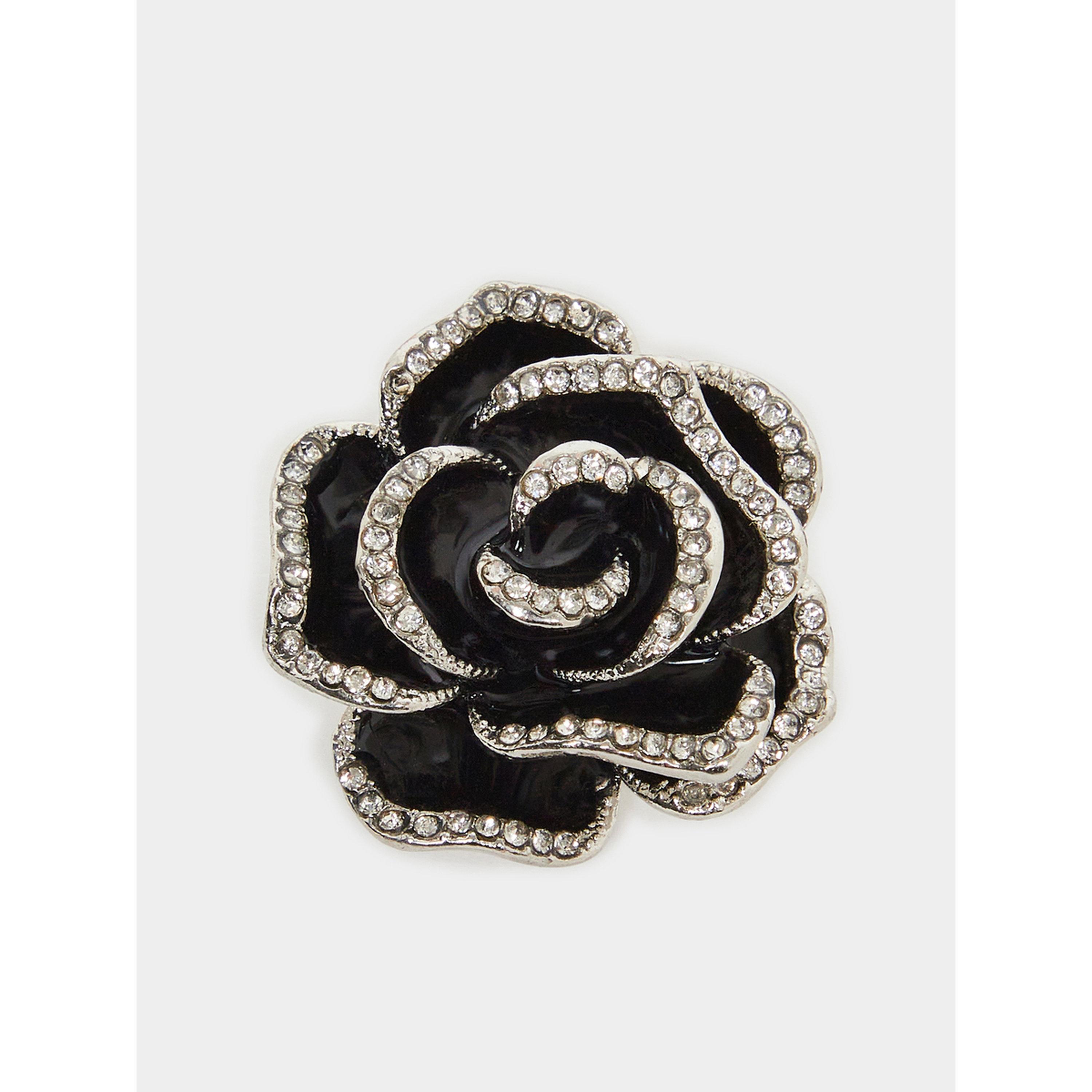 بروش بتصميم وردة مرصع بالفصوص-women-watchesandjewellery-jewellery-brooches-image-1