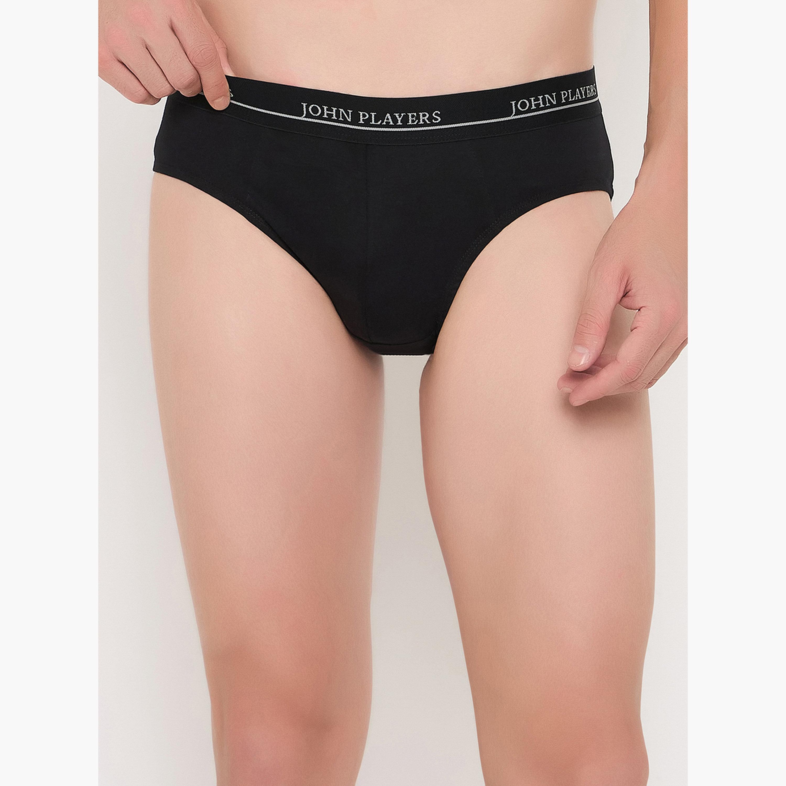 John Player Pack of 2 - Men Solid Briefs - 100% Cotton-men-clothing-innerwear-underwear-image-2