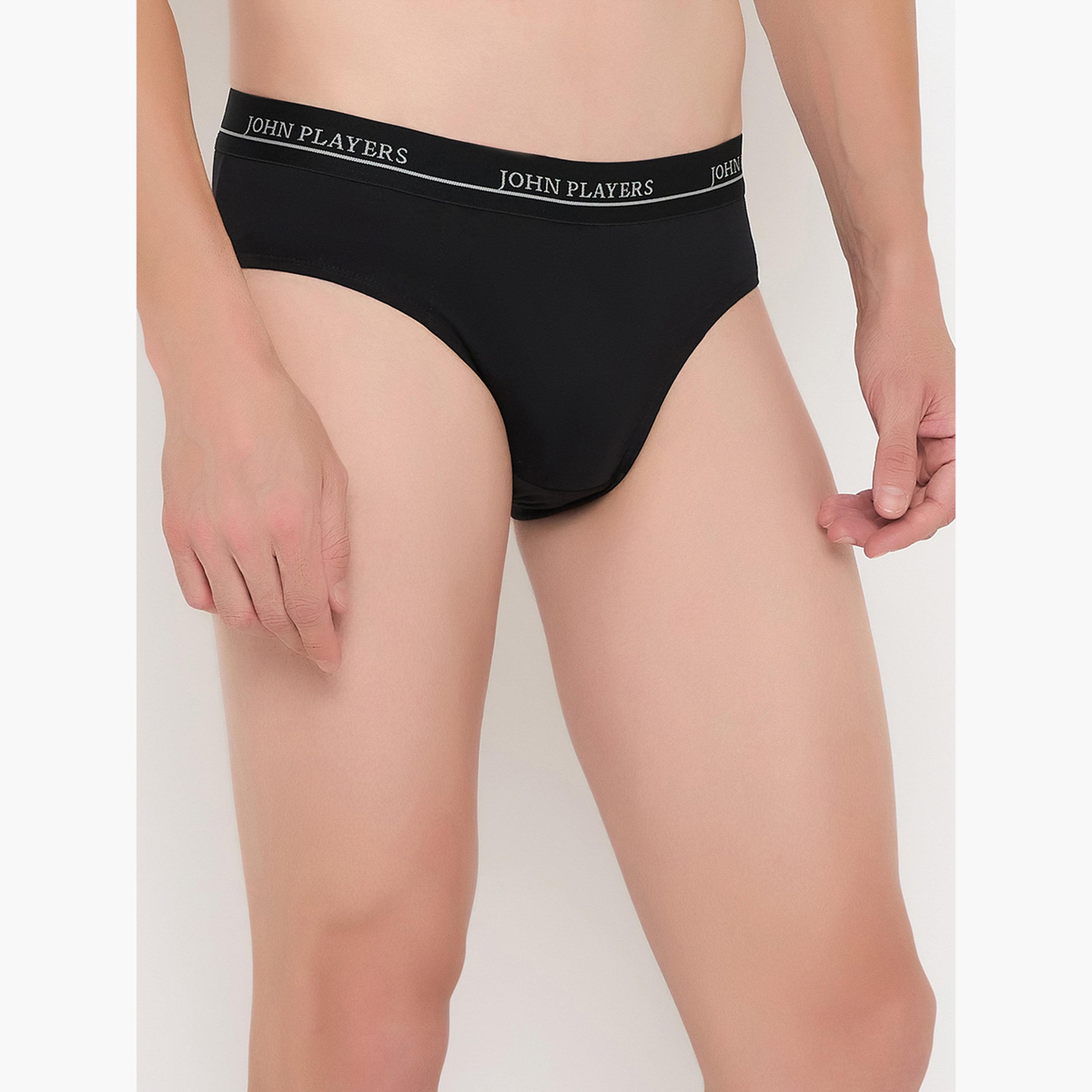 John Player Pack of 2 - Men Solid Briefs - 100% Cotton-men-clothing-innerwear-underwear-image-3