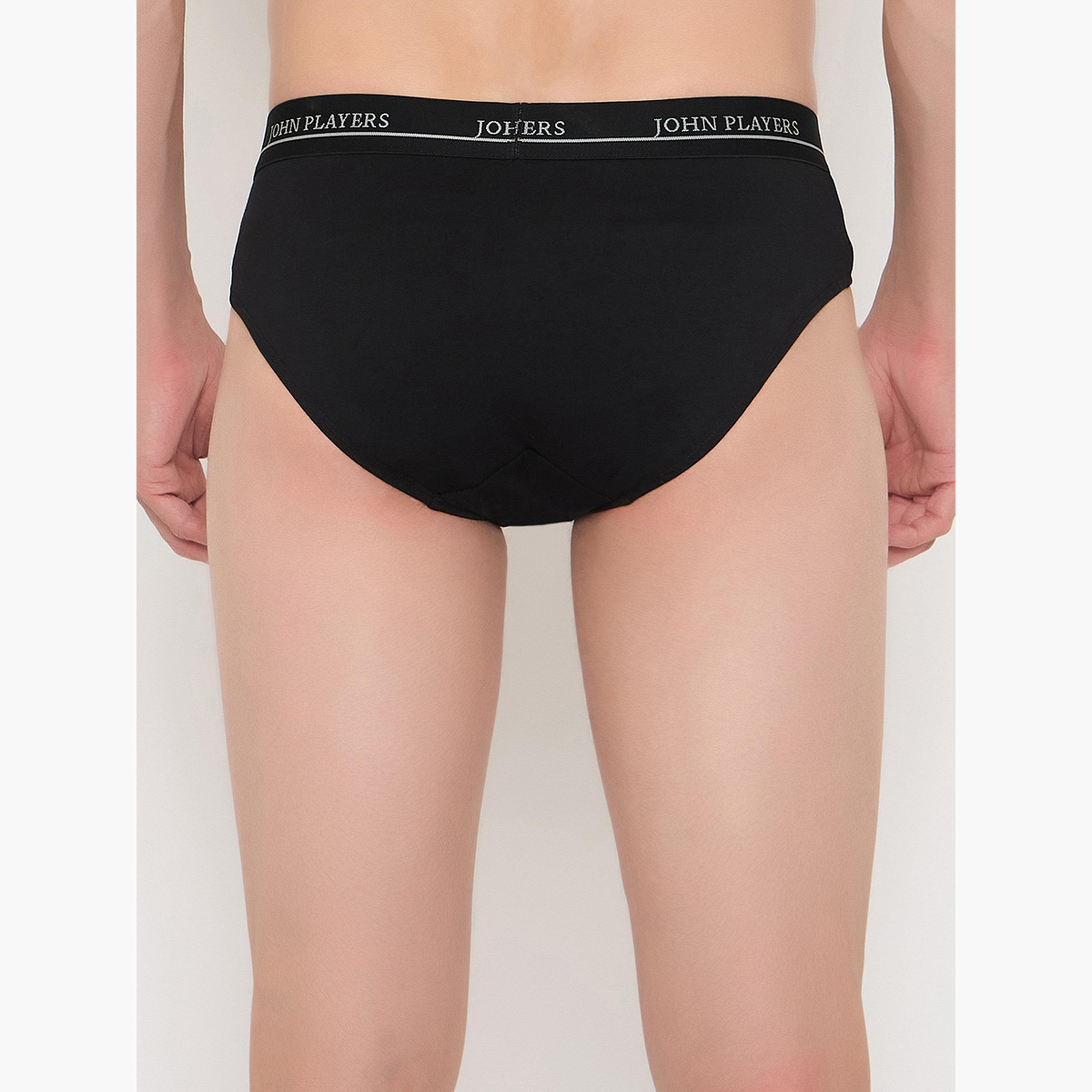 John Player Pack of 2 - Men Solid Briefs - 100% Cotton-men-clothing-innerwear-underwear-image-4