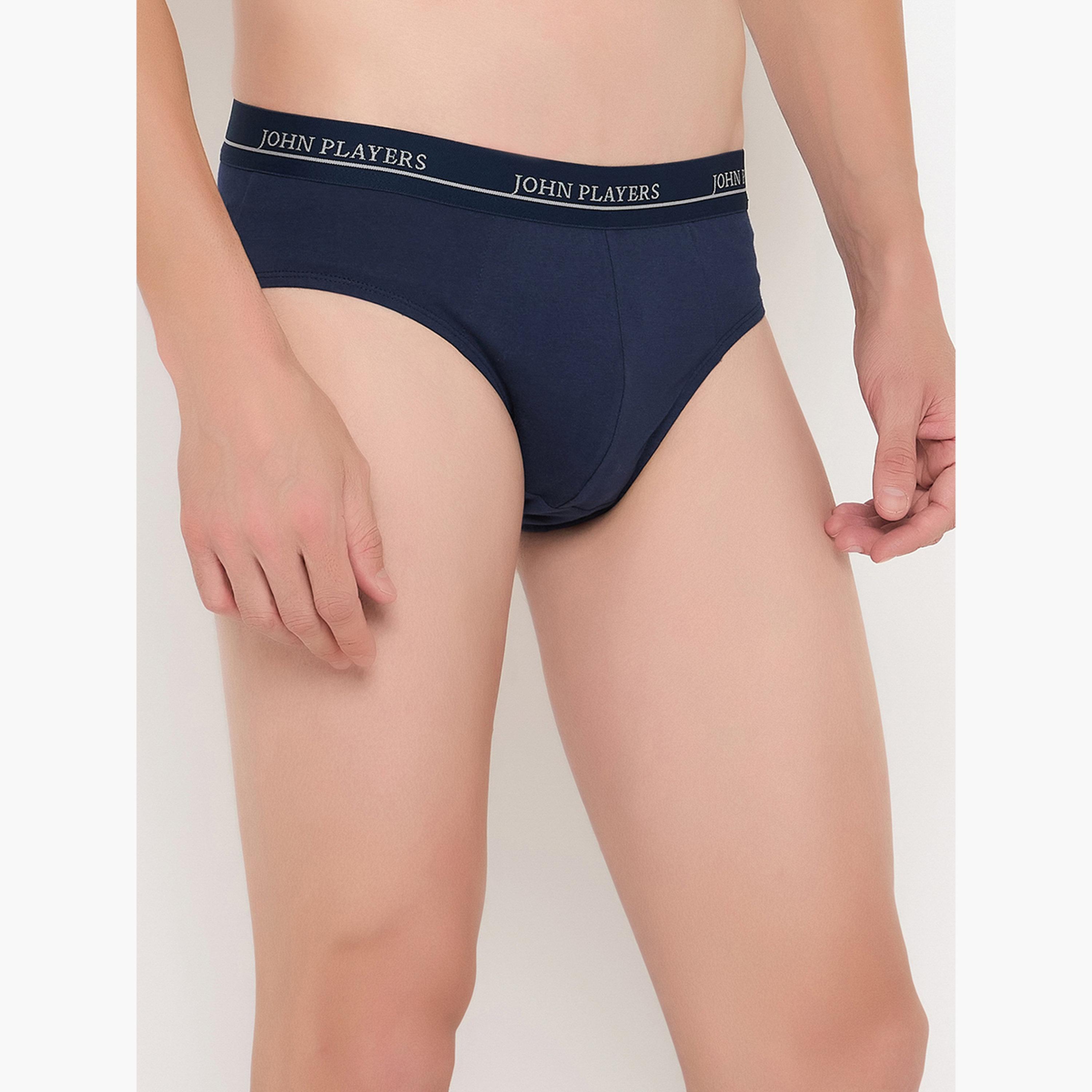 John Player Pack of 2 - Men Solid Briefs - 100% Cotton-men-clothing-innerwear-underwear-image-4