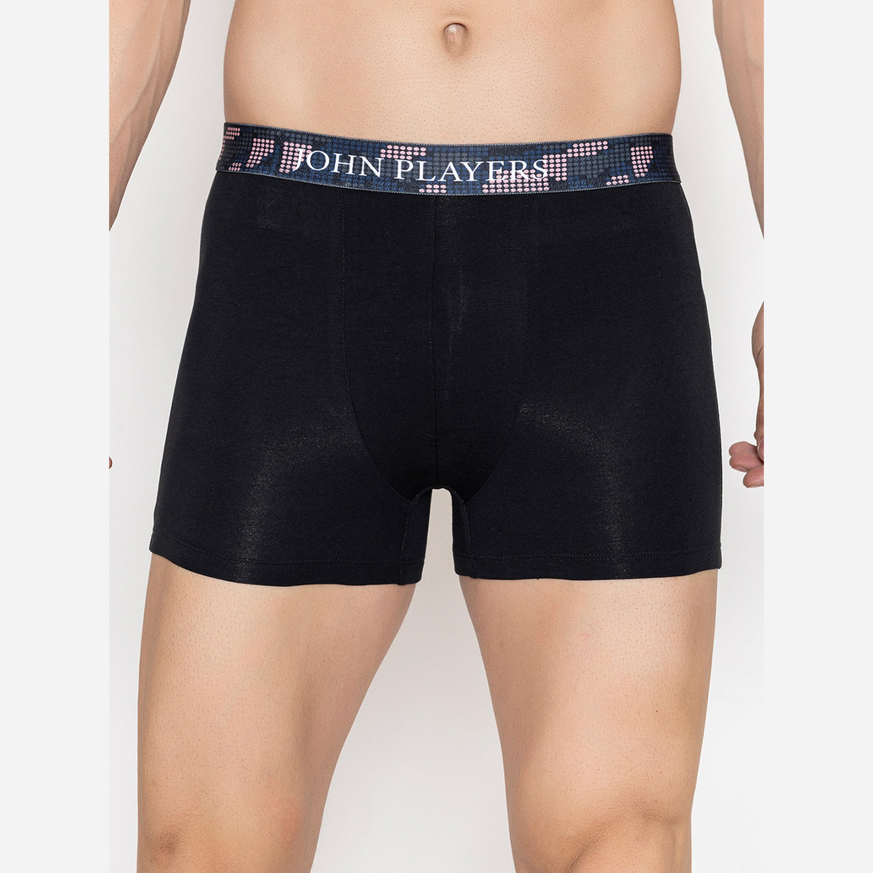 John Player Pack of 2 - Men Cotton Trunks with Sublimation Waistband-men-clothing-innerwear-underwear-image-4