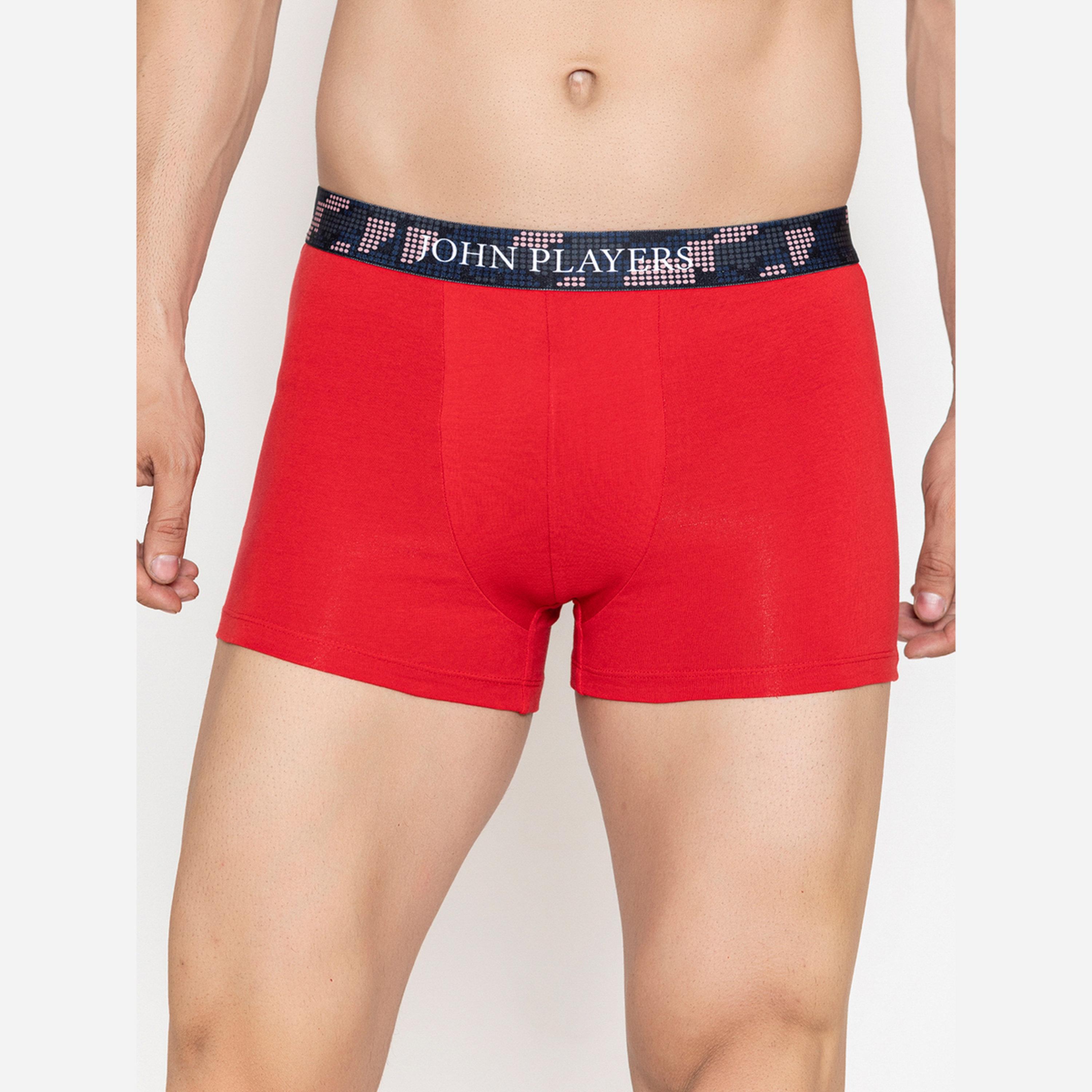 John Player Pack of 2 - Men Cotton Trunks with Sublimation Waistband-men-clothing-innerwear-underwear-image-4