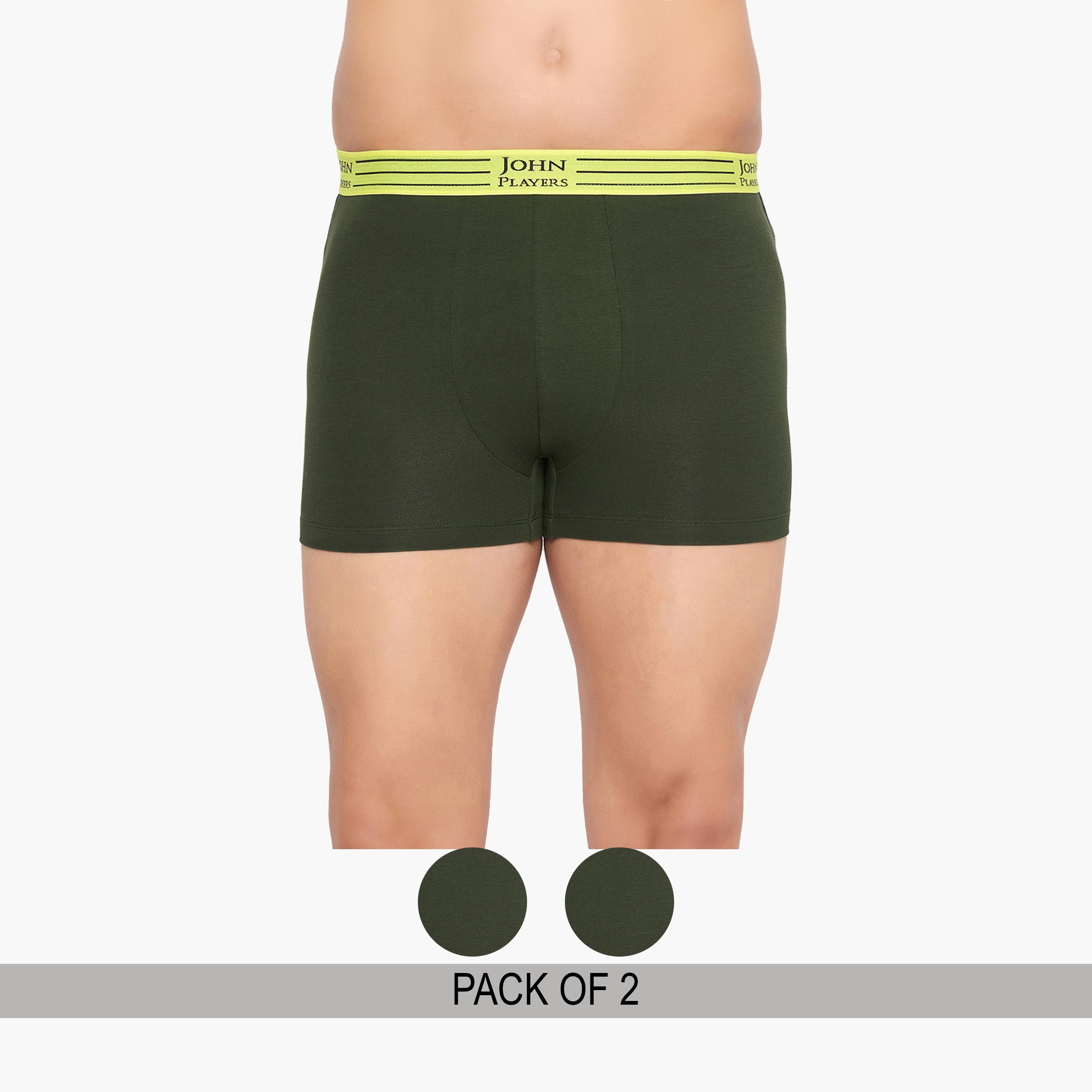 طقم من 2 بوكسر ترانك قطن بخصر مخطط-men-clothing-innerwear-underwear-image-1