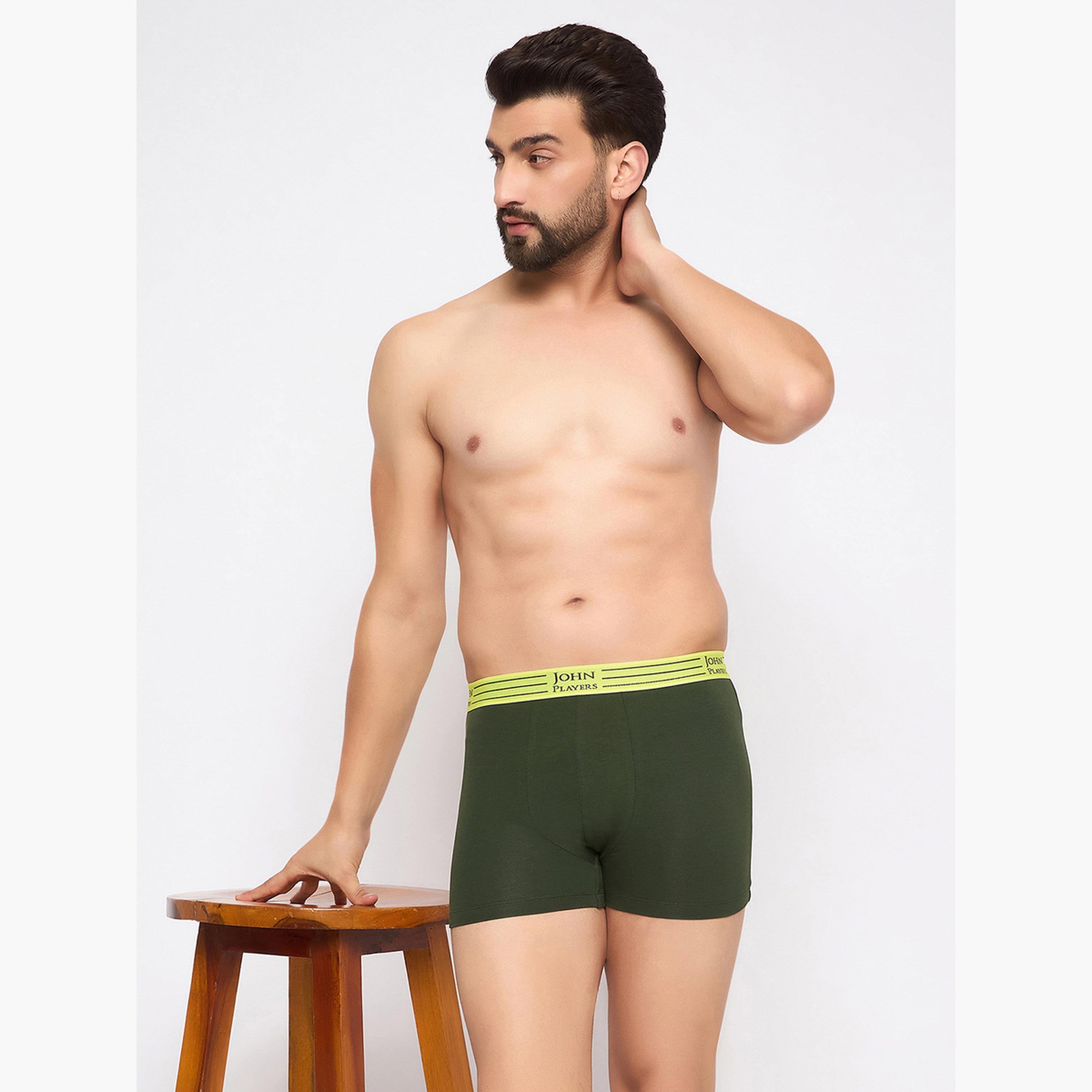 طقم من 2 بوكسر ترانك قطن بخصر مخطط-men-clothing-innerwear-underwear-image-2