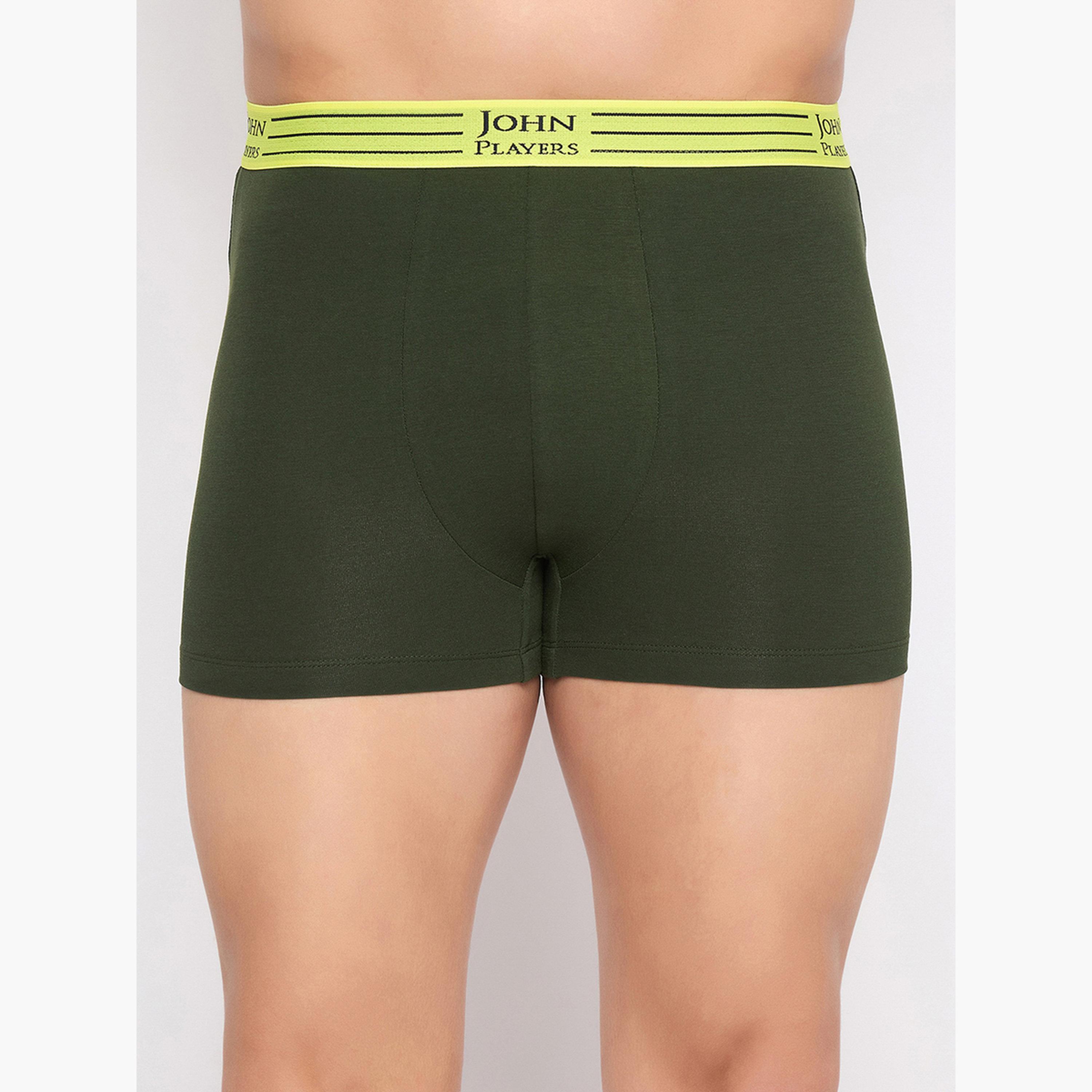John Player Pack of 2 - Men Cotton Trunks with Striped Waistband-men-clothing-innerwear-underwear-image-5