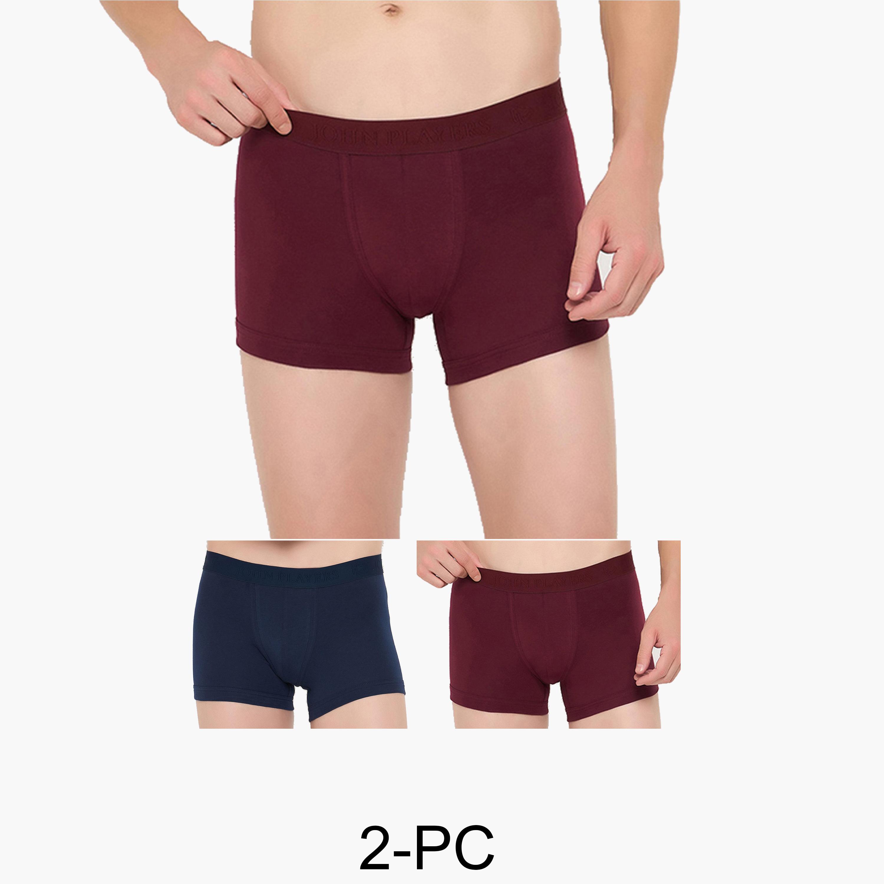 طقم من 2 بوكسر ترانك كلاسيك قطن-men-clothing-innerwear-underwear-image-1