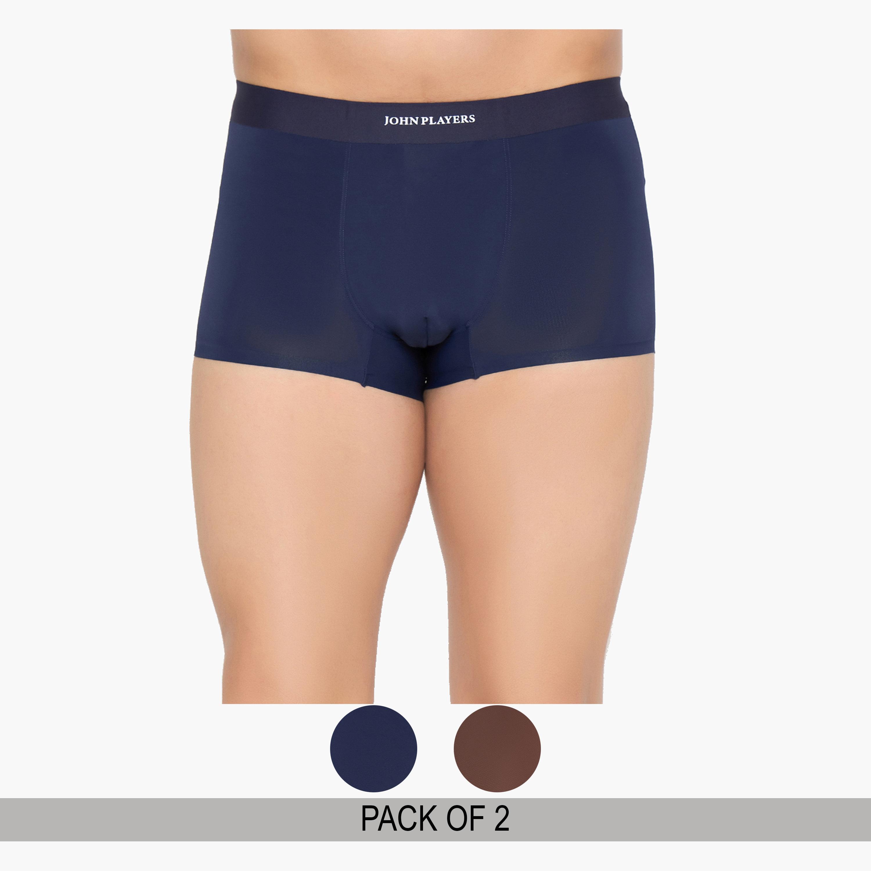 John Player Pack of 2 - Men Modern Bonded Trunks-men-clothing-innerwear-underwear-image-1