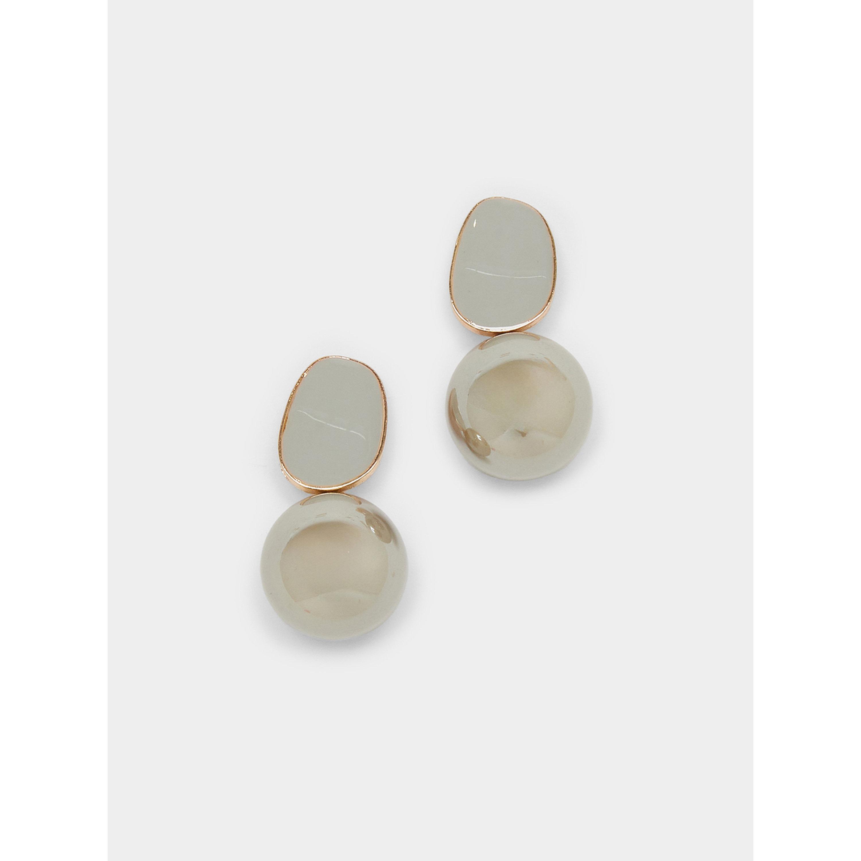 Styli Gold-Trimmed Stone Drop Earrings-women-watchesandjewellery-jewellery-earrings-image-1