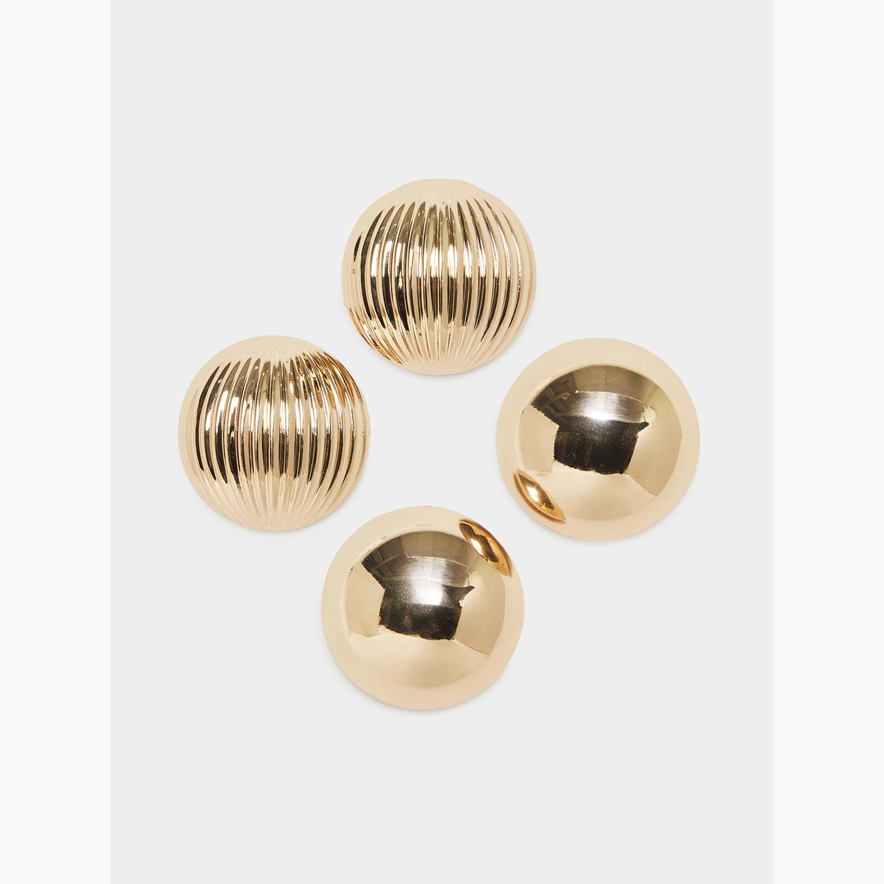 Styli Pack of 2 - Gold Stud Earrings-women-watchesandjewellery-jewellery-earrings-image-1