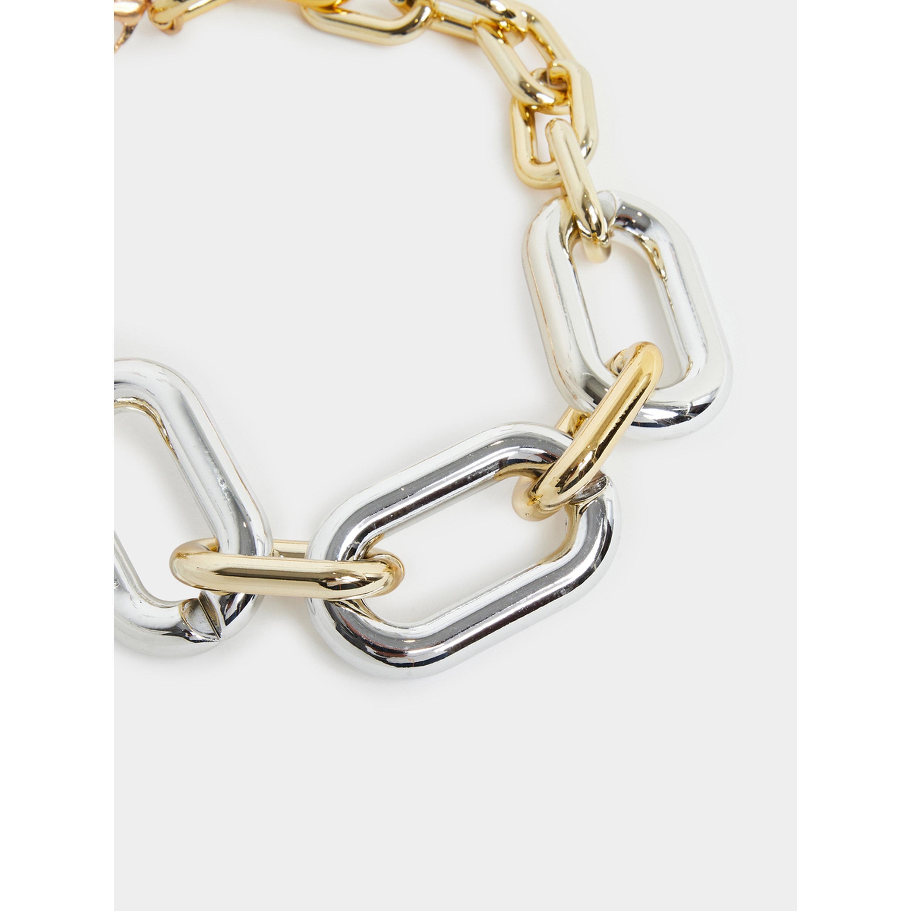 Styli Two-Tone Chunky Chain Necklace-women-watchesandjewellery-jewellery-necklacesandpendants-image-5