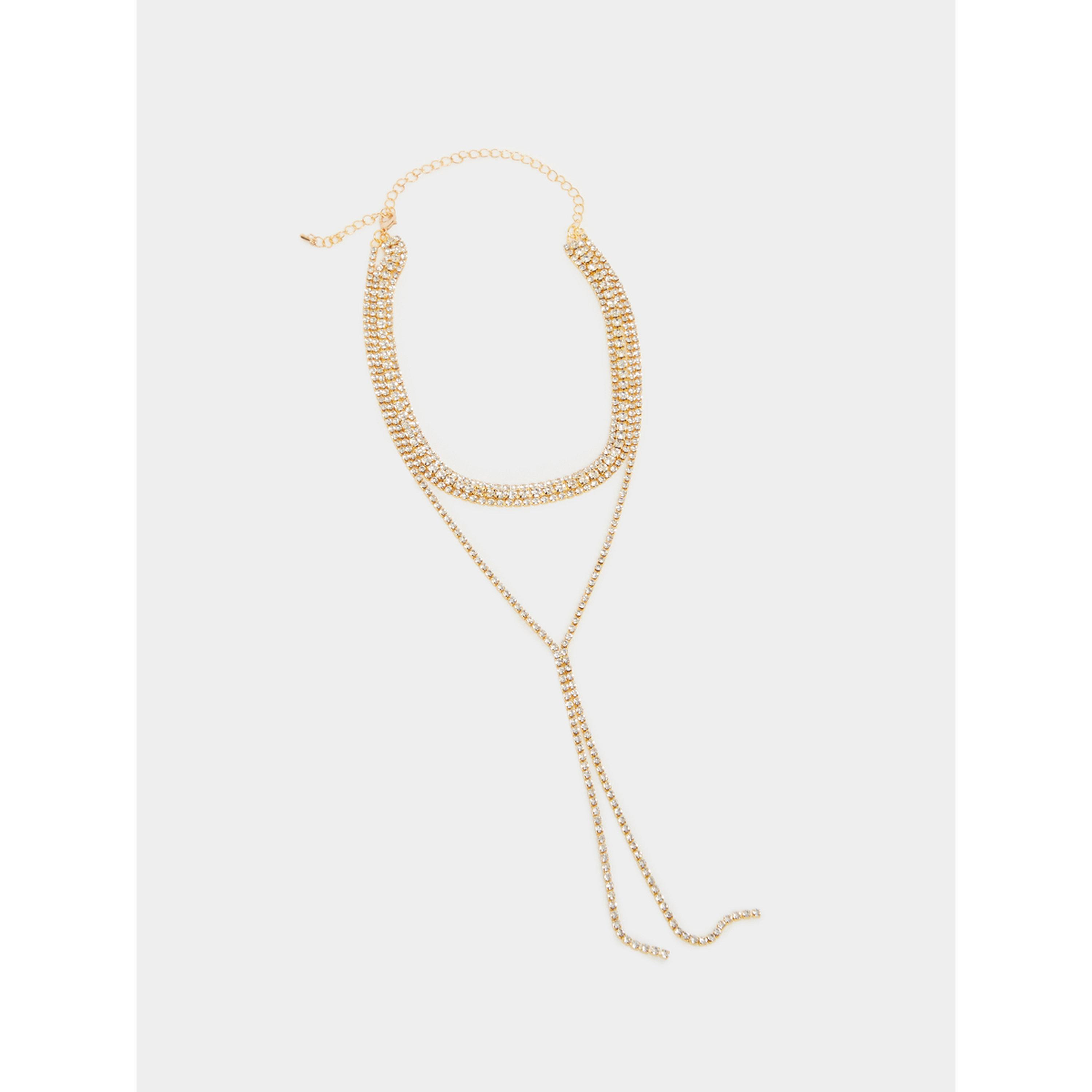 Styli Gold Rhinestone Y Lariat Necklace-women-watchesandjewellery-jewellery-necklacesandpendants-image-2