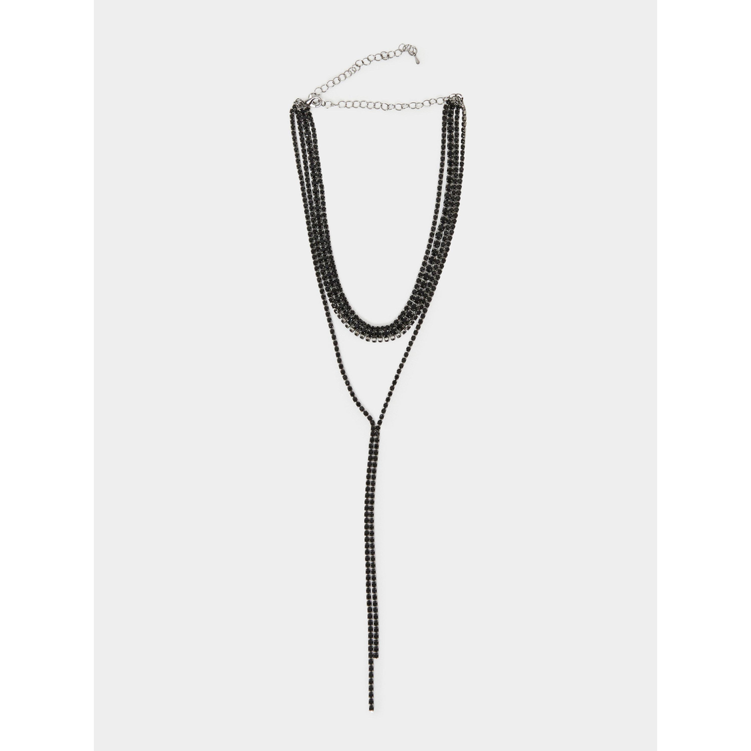 Styli Black Crystal Y Lariat Necklace-women-watchesandjewellery-jewellery-necklacesandpendants-image-1