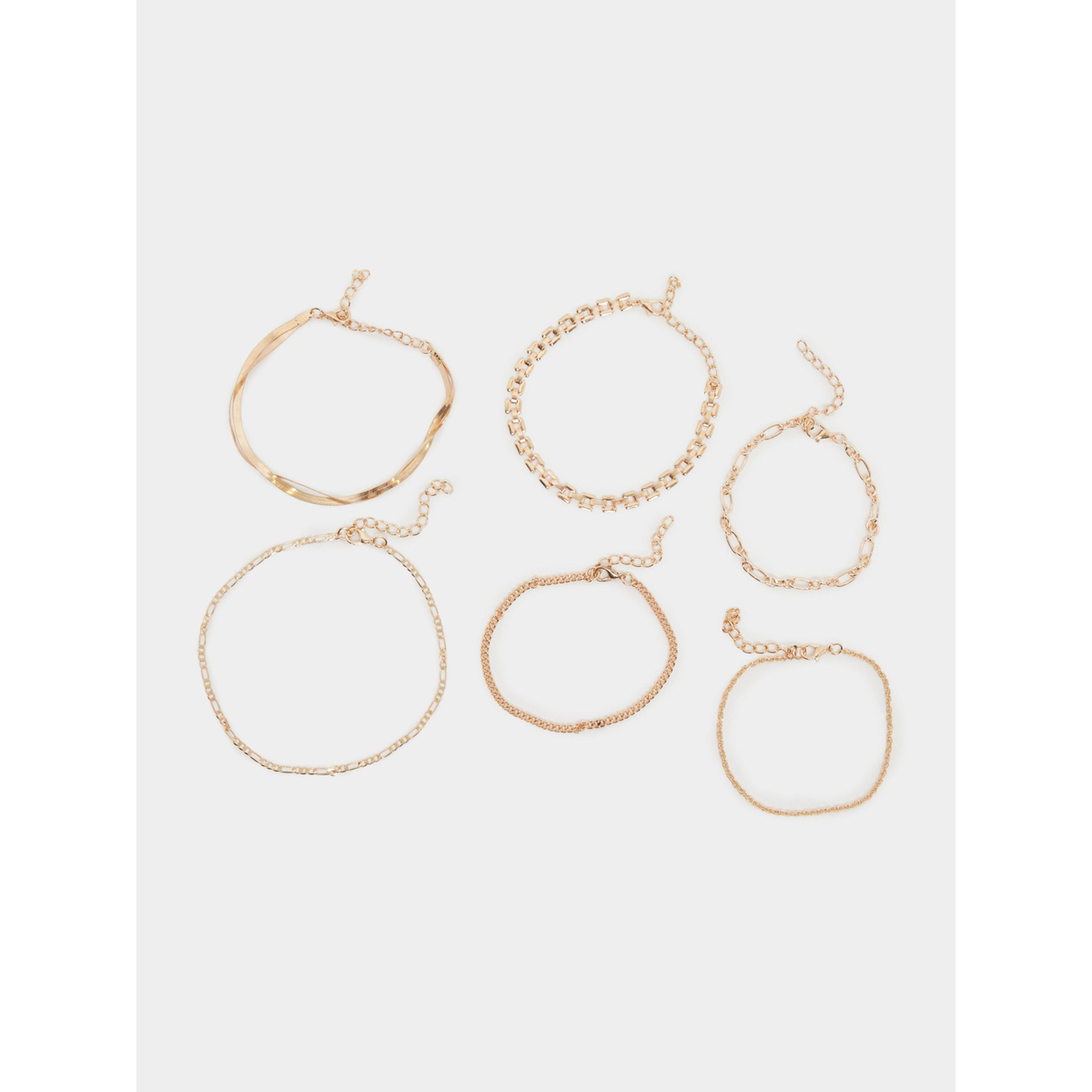 Styli Pack of 6 - Gold Chain Bracelet-women-watchesandjewellery-jewellery-banglesandbracelets-image-1