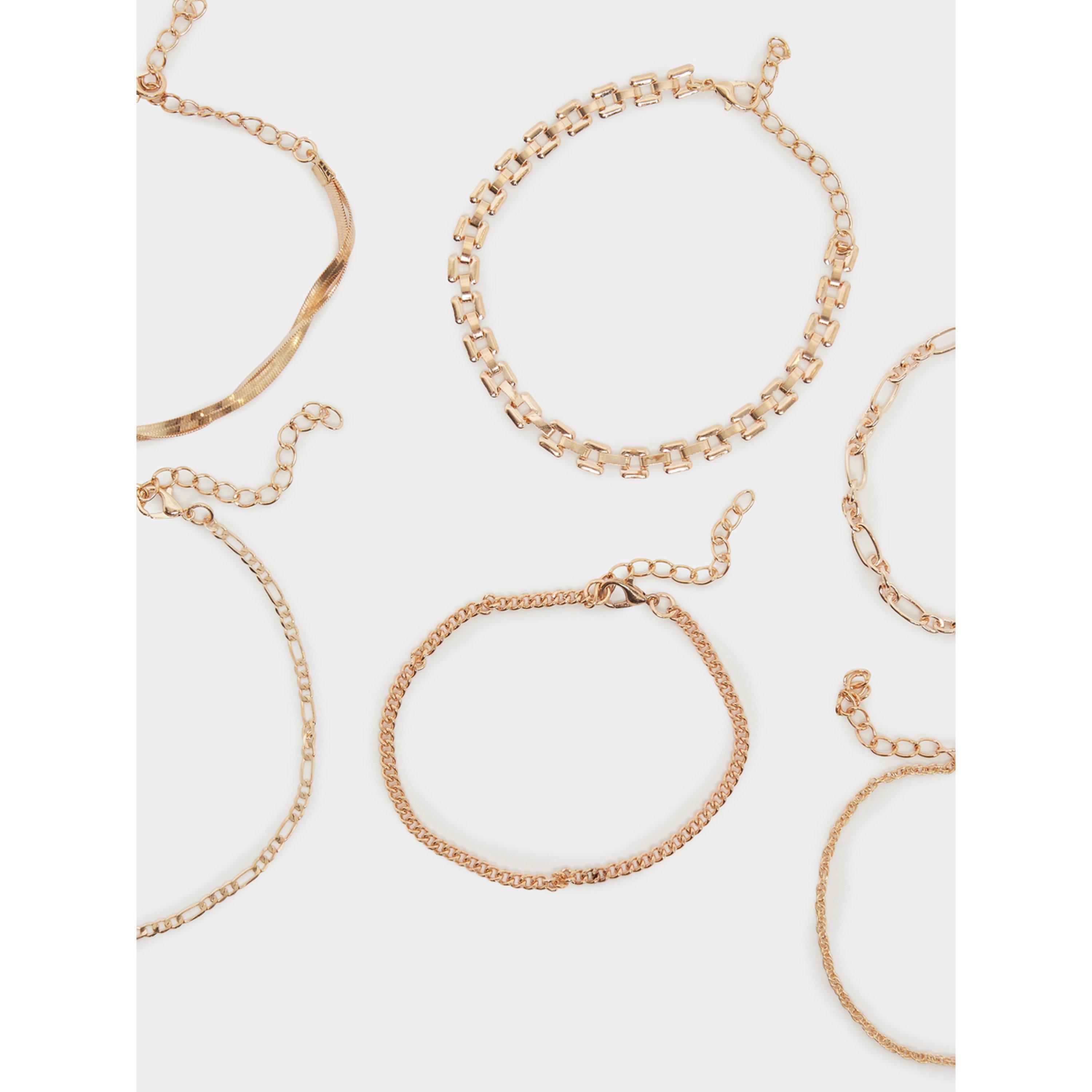 Styli Pack of 6 - Gold Chain Bracelet-women-watchesandjewellery-jewellery-banglesandbracelets-image-3
