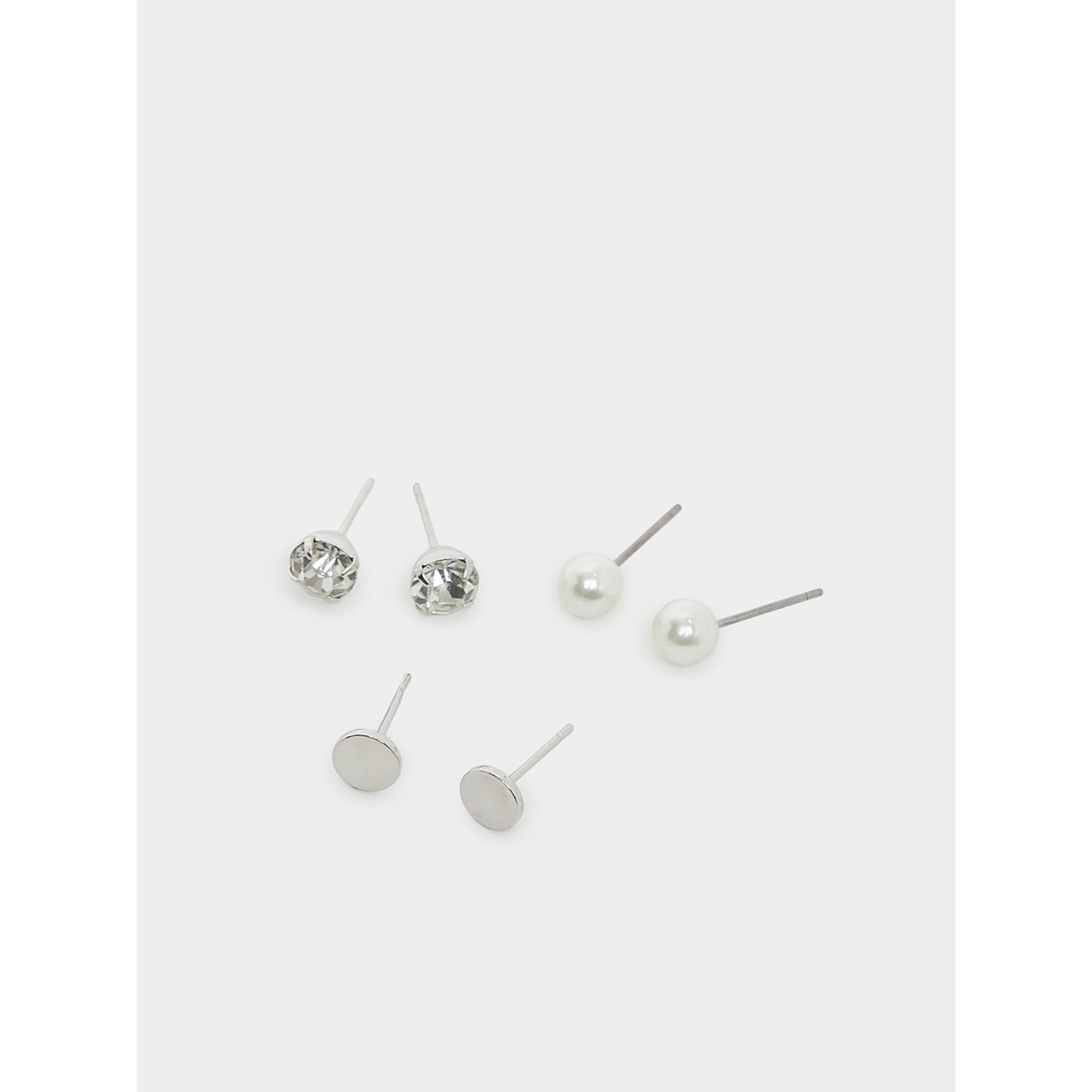 مجموعة من 9 أقراط حلقية فضية-women-watchesandjewellery-jewellery-earrings-image-3